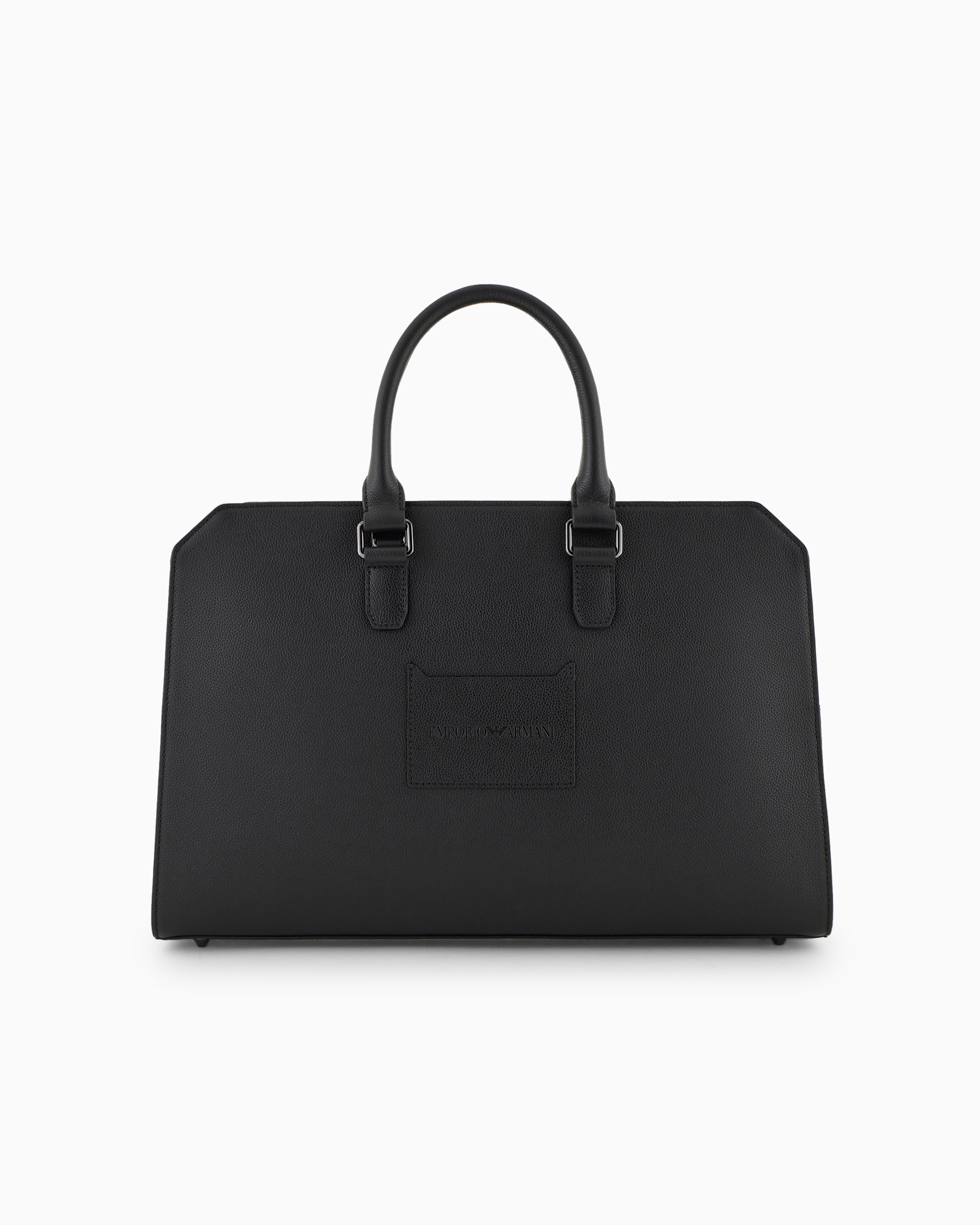 Business bag in tumbled leather | Emporio Armani