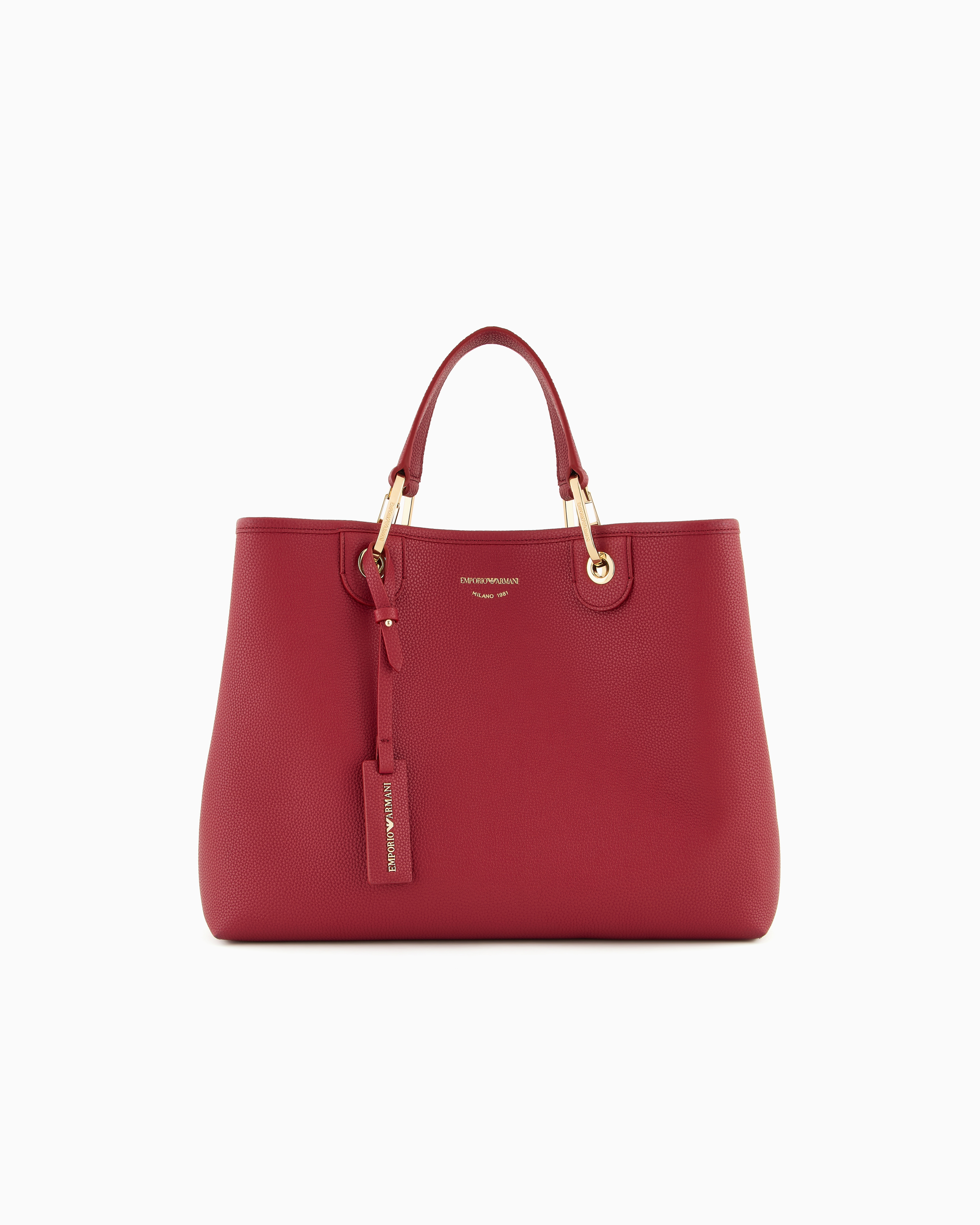 【関税込】ARMANI EXCHANGE ミディアムトート Medium tote bag with double handles and shoulder strap