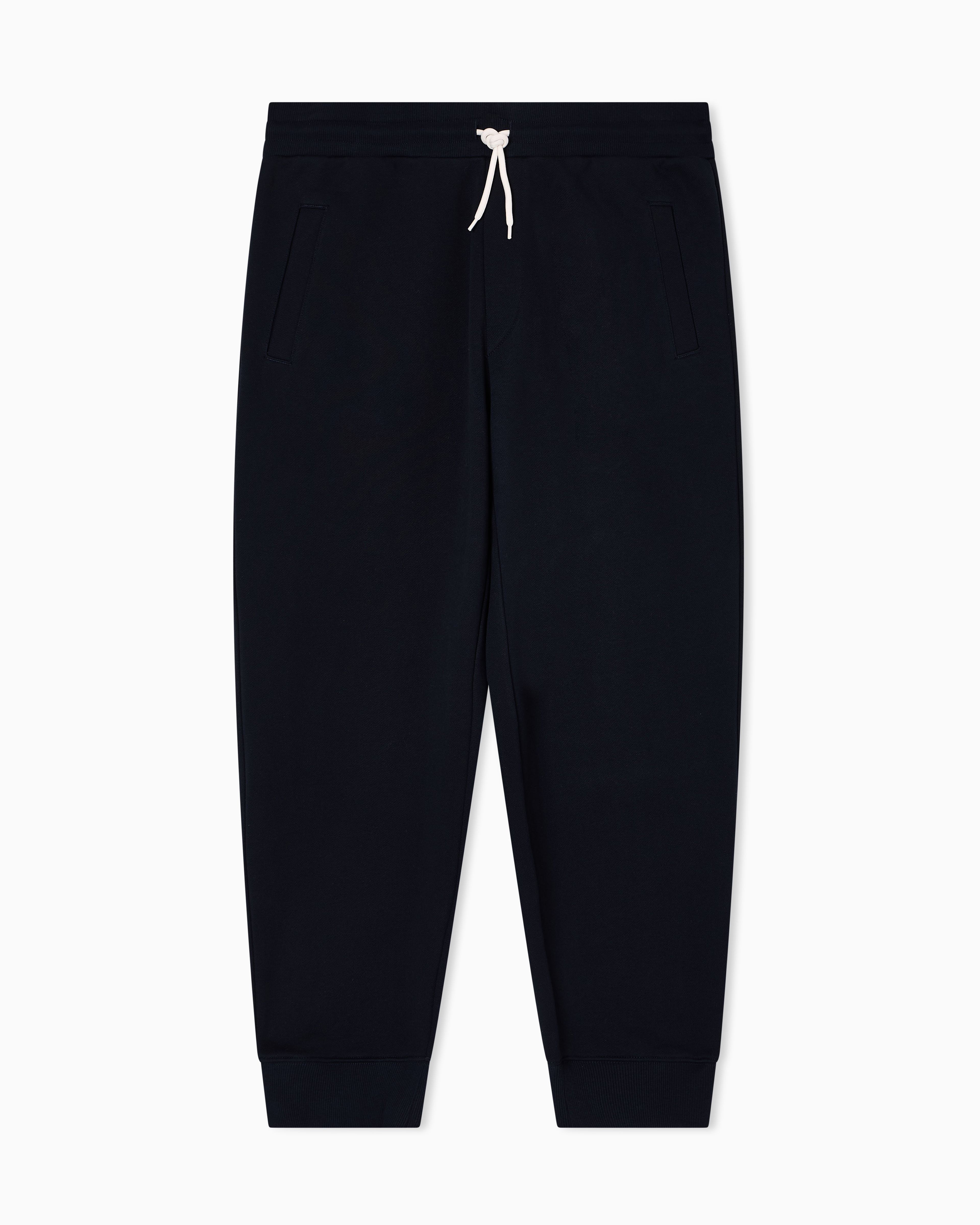 Emporio Armani - Jersey drawstring joggers, Man, Blue, Size: