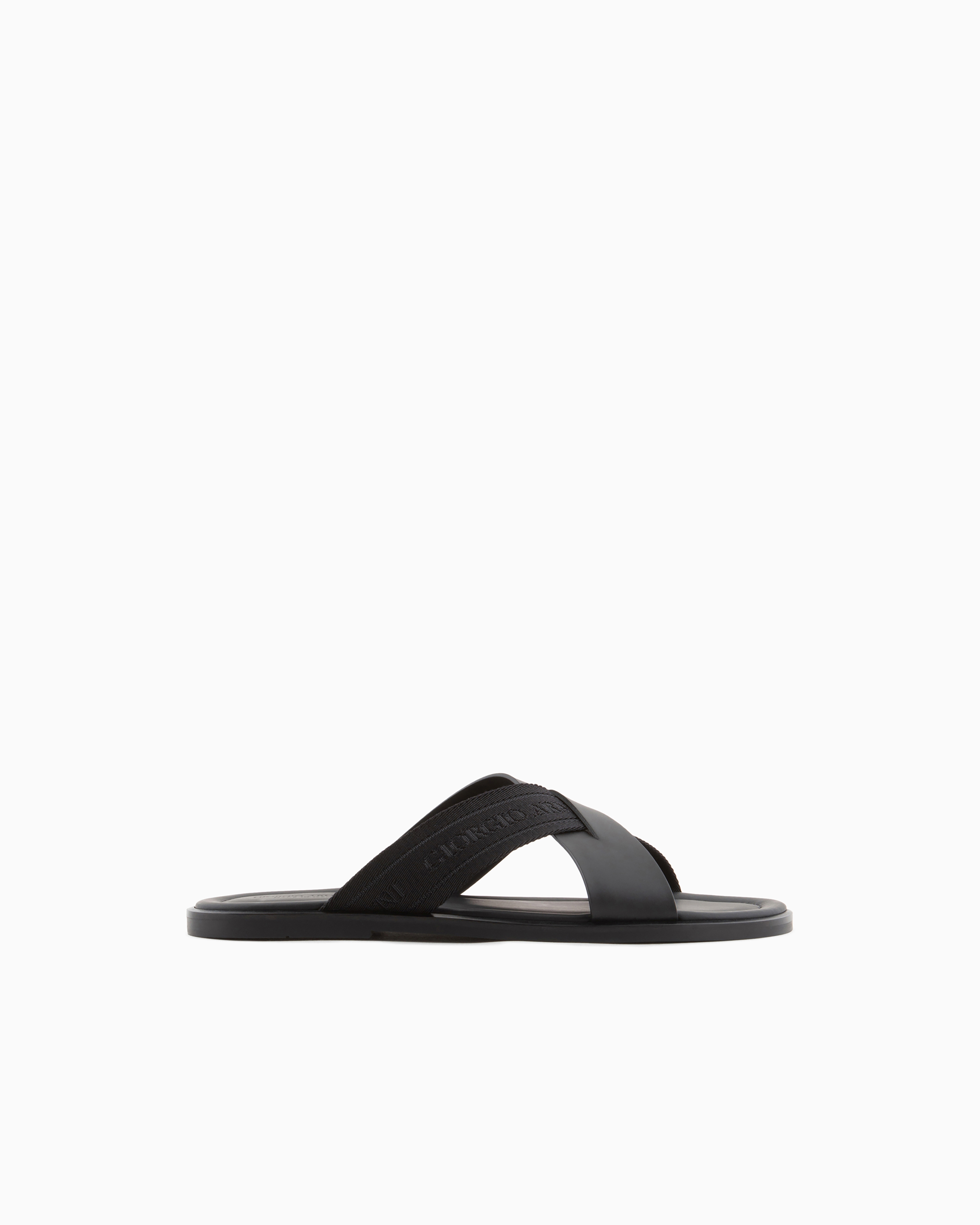 VIP【関税送料無料】希少 Giorgio Armani Cross Sandals Giorgio Armani Black Criss-Crossing Sandals Giorgio Armani