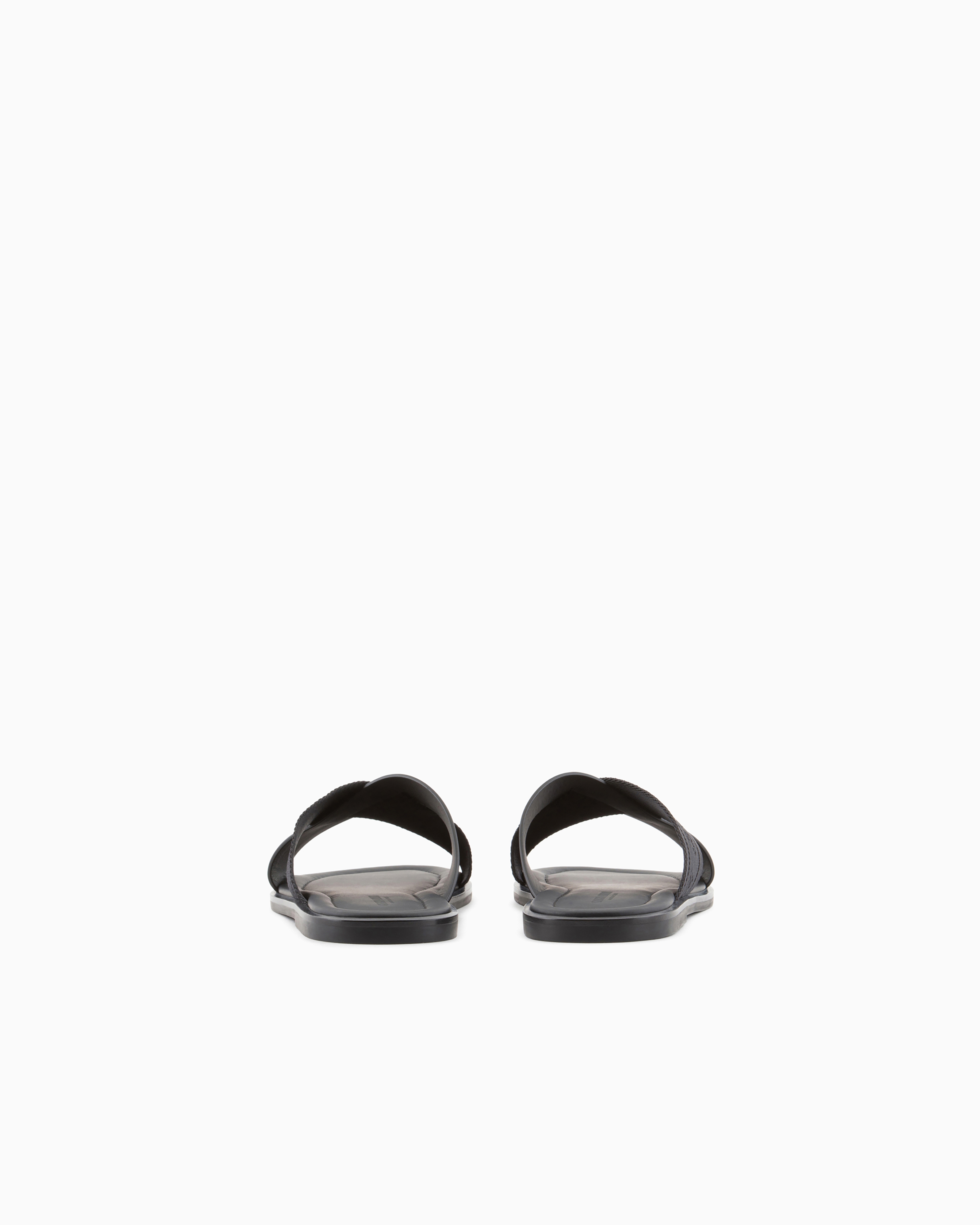 サンダル GIORGIO ARMANI CROSS SANDALS Giorgio Armani Black Criss-Crossing Sandals Giorgio Armani