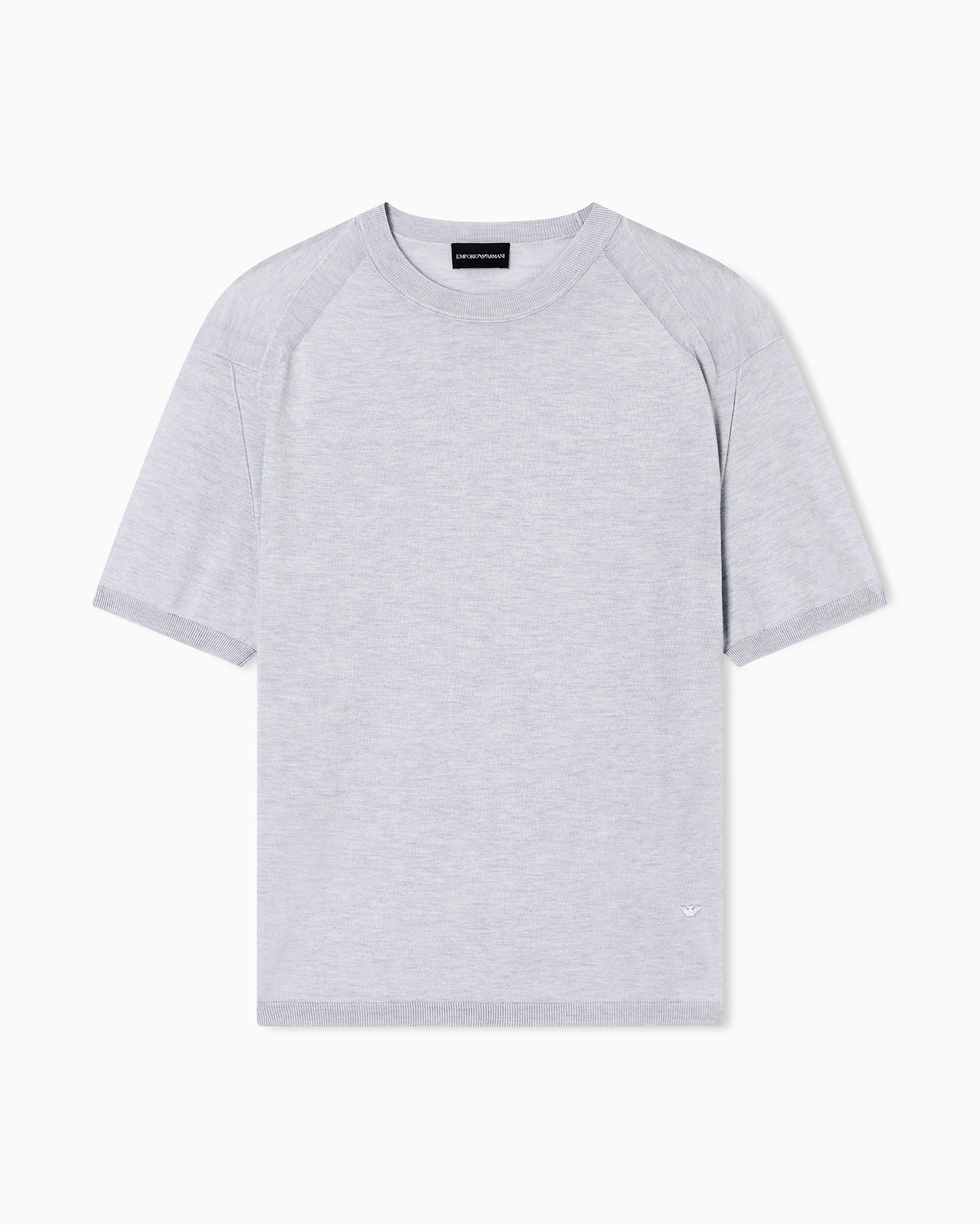 Emporio Armani Pull En Mélange De Laine Et Lyocell Ras Asv