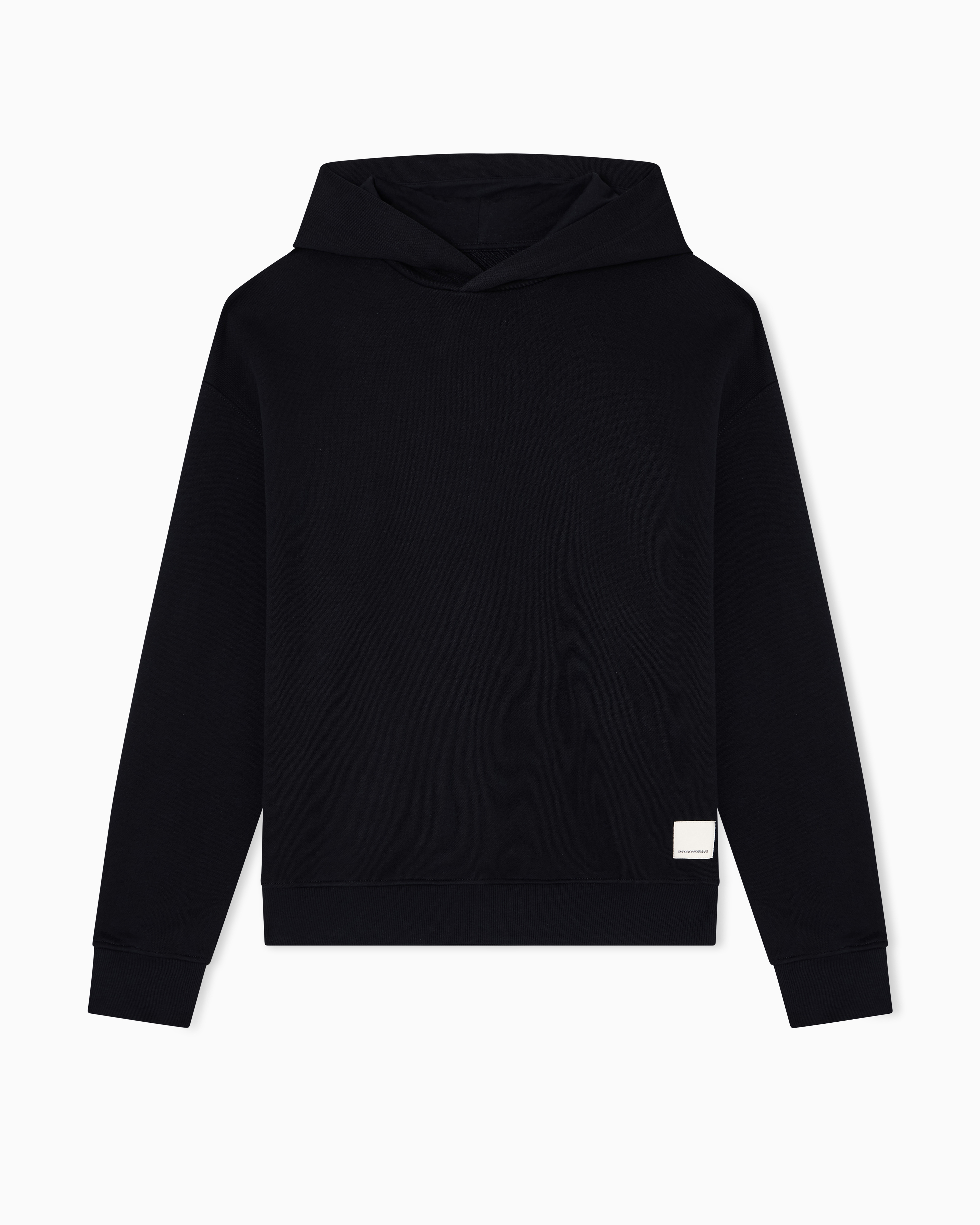 Emporio Armani - Jersey hooded sweatshirt, Man, Black, Size: