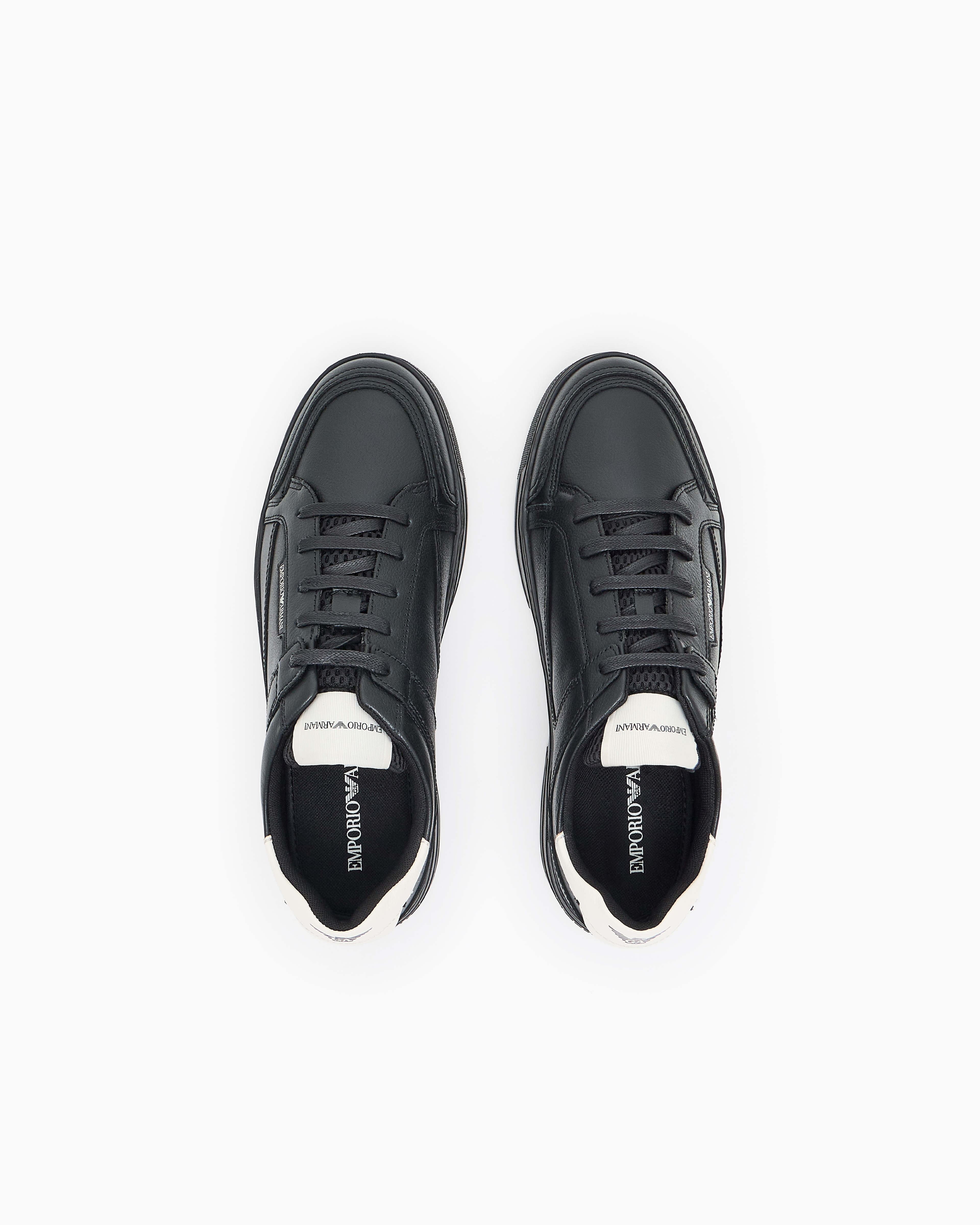 Emporio Armani◆コントラスト ウェルト レザースニーカー スニーカー レザー コントラストストライプ | Emporio Armani