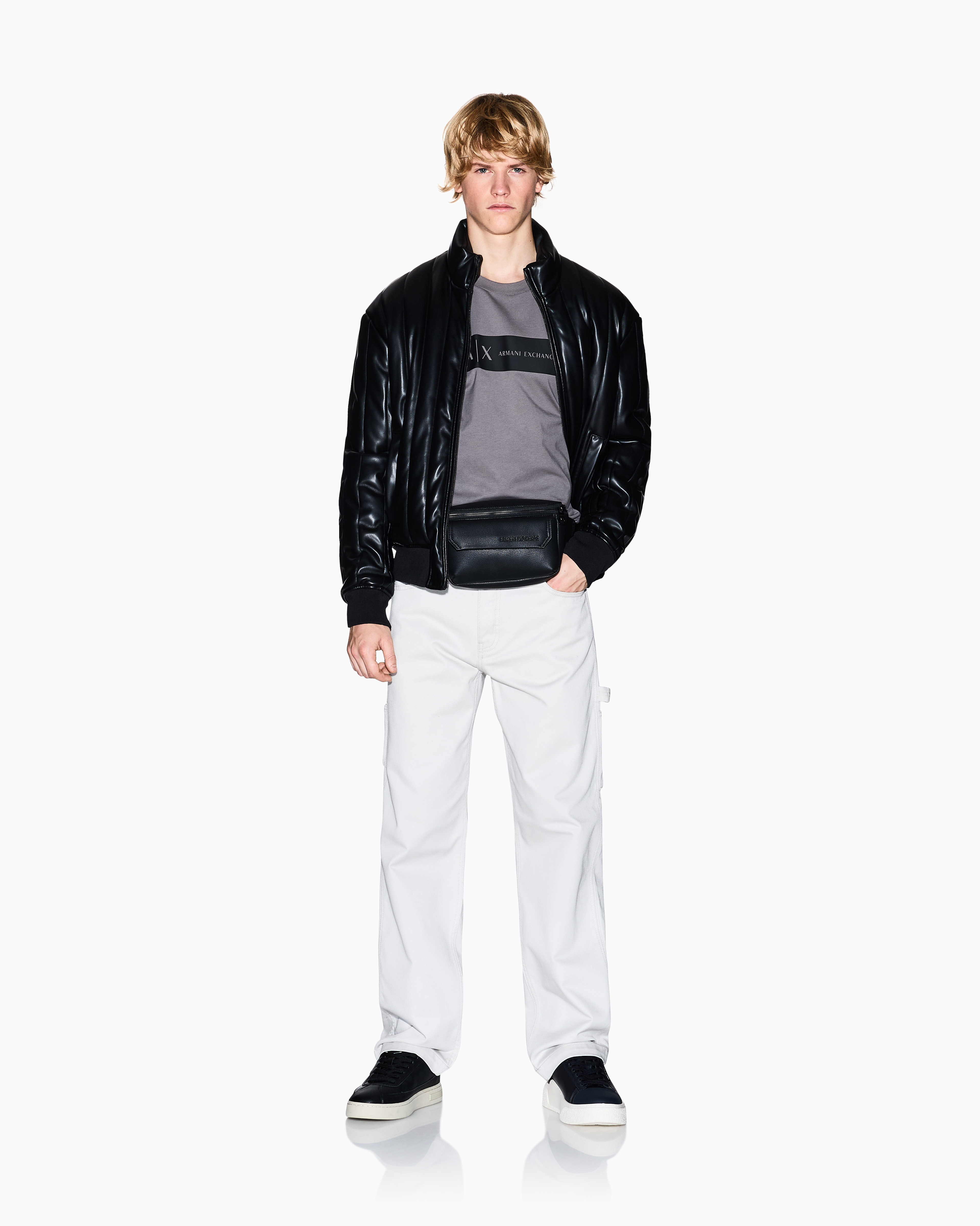 Armani Exchange Regular Fit T-shirts In Gray