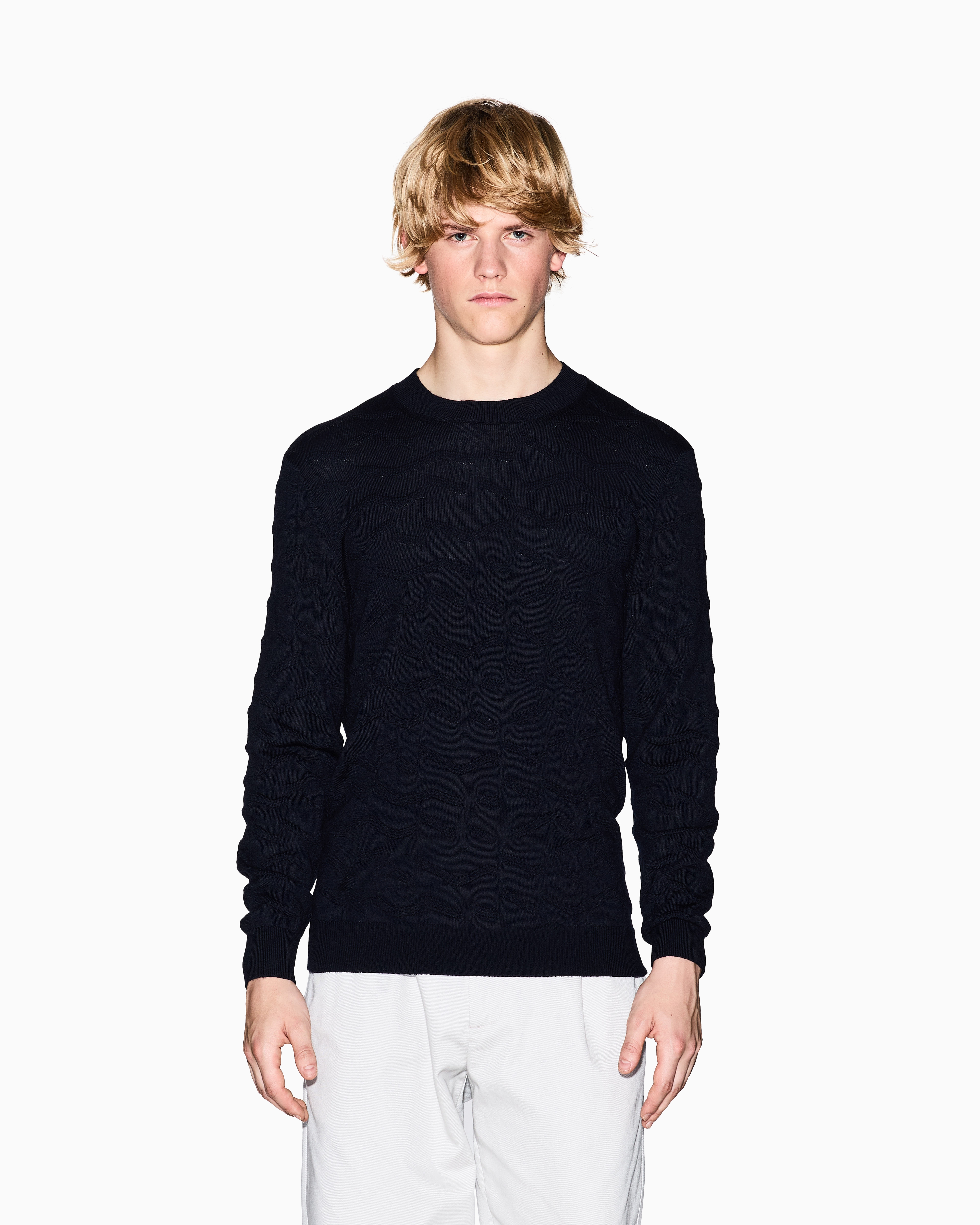 ジオメトリックパターン ニットプルオーバー | Armani Exchange