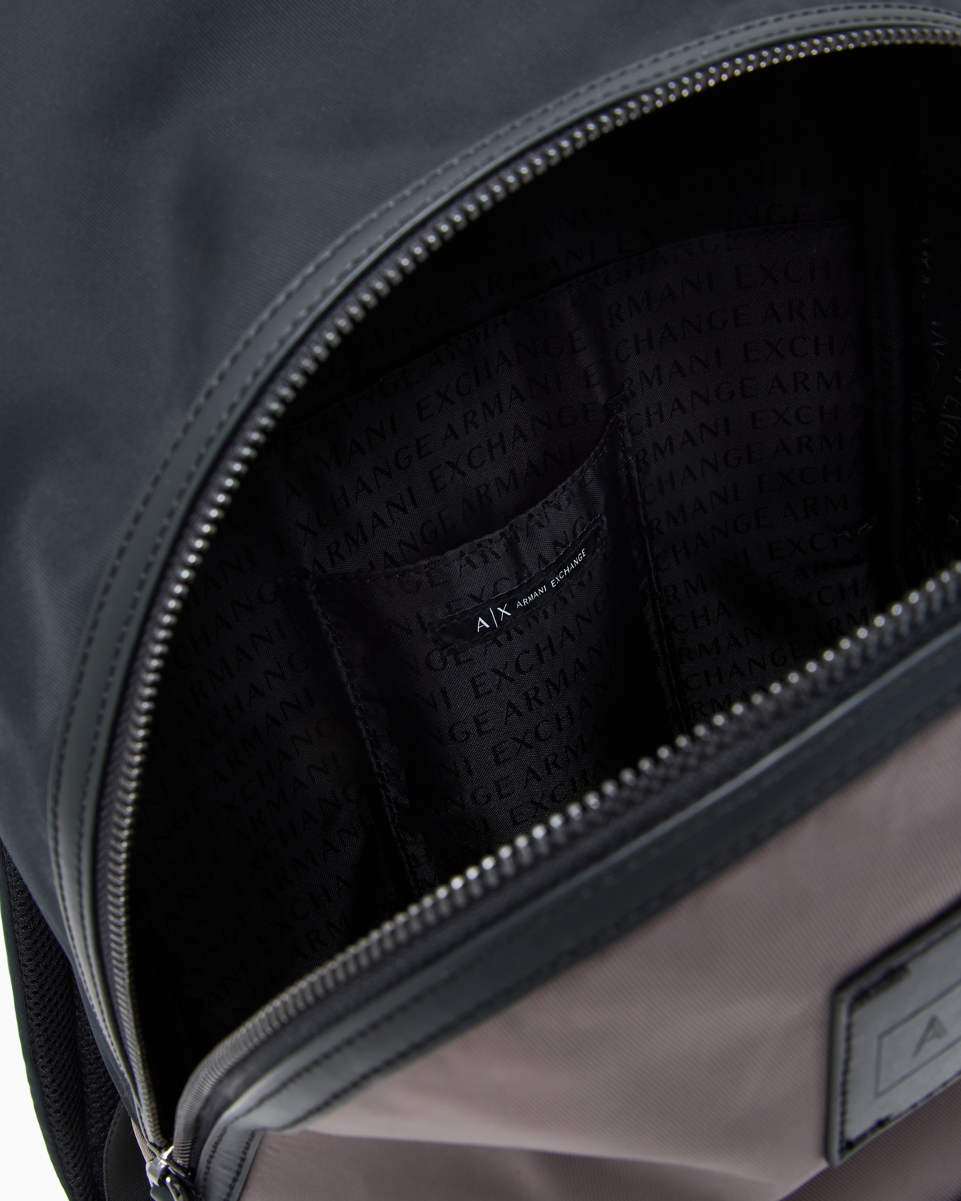 Two-tone backpack with logo