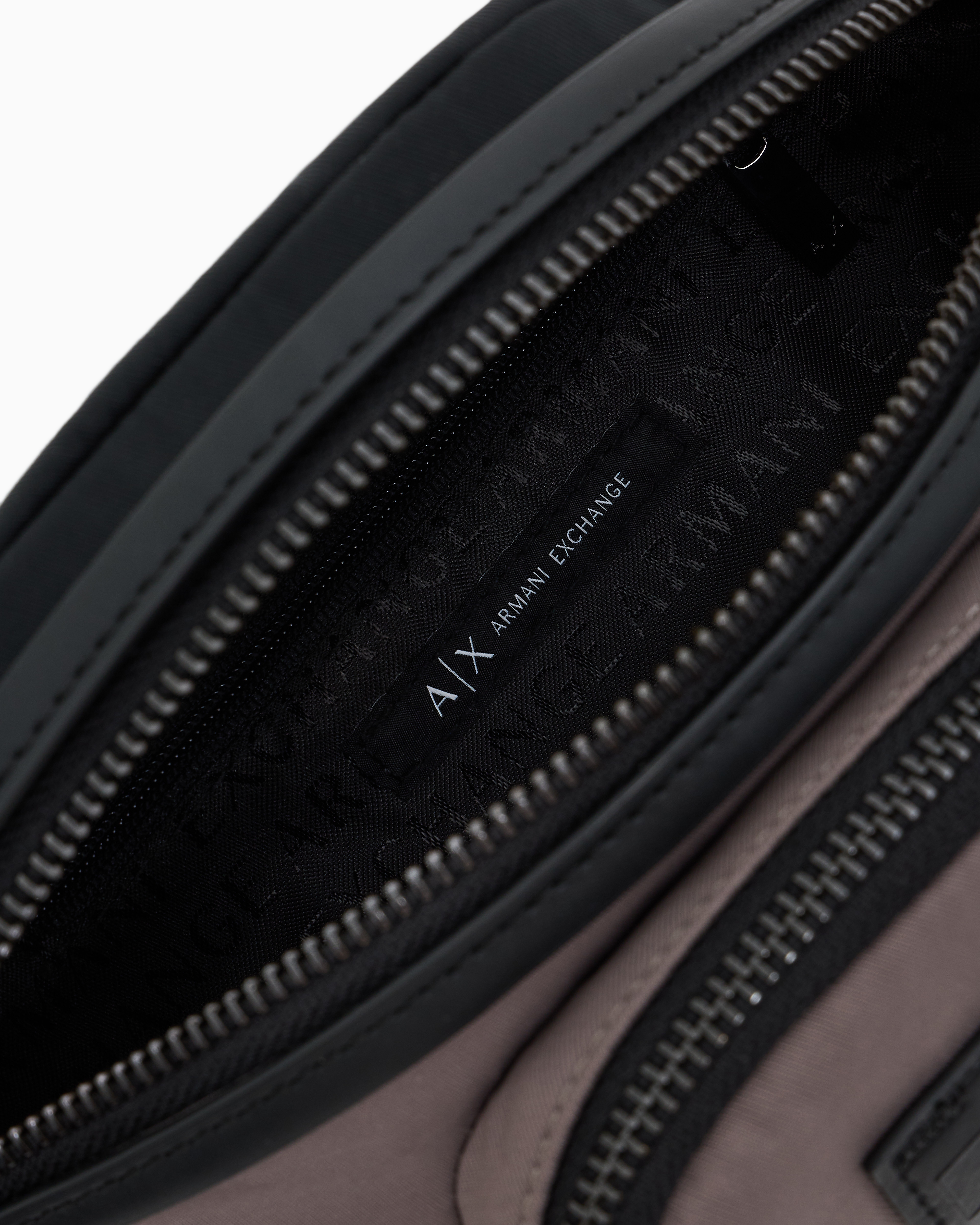 Two-tone bum bag with logo