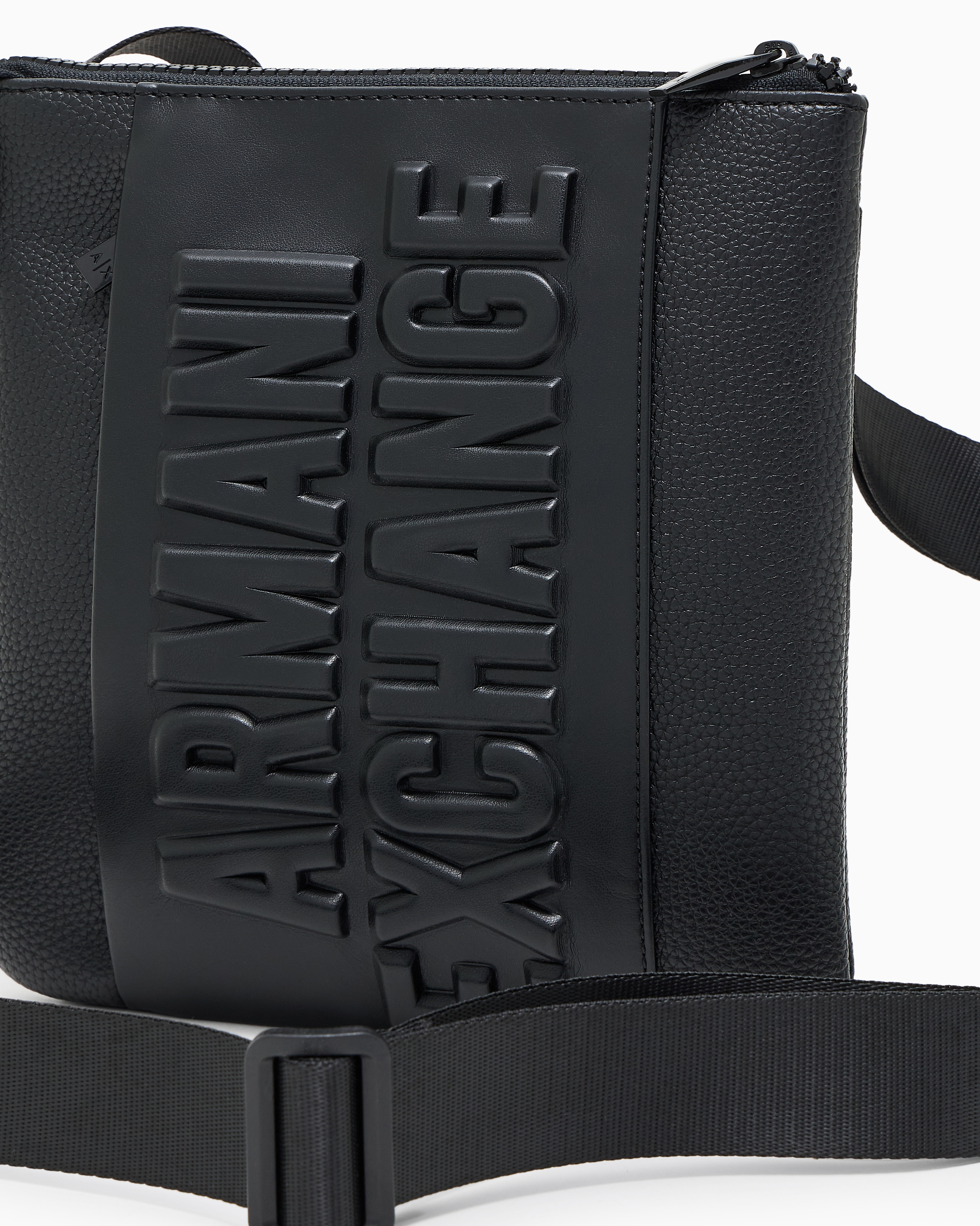 Shoulder bag with embossed logo