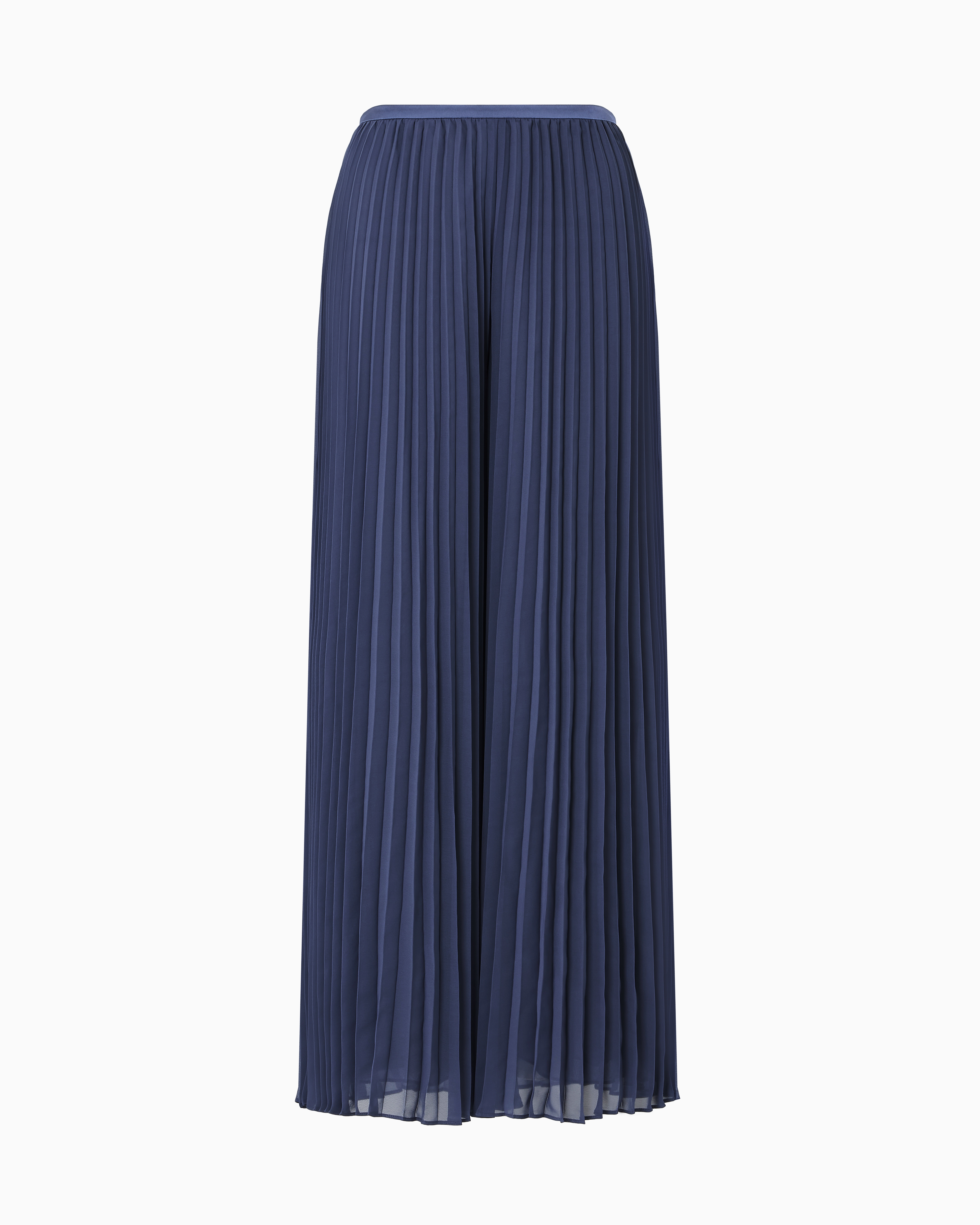 Emporio Armani Pleated Trousers In Technical Georgette