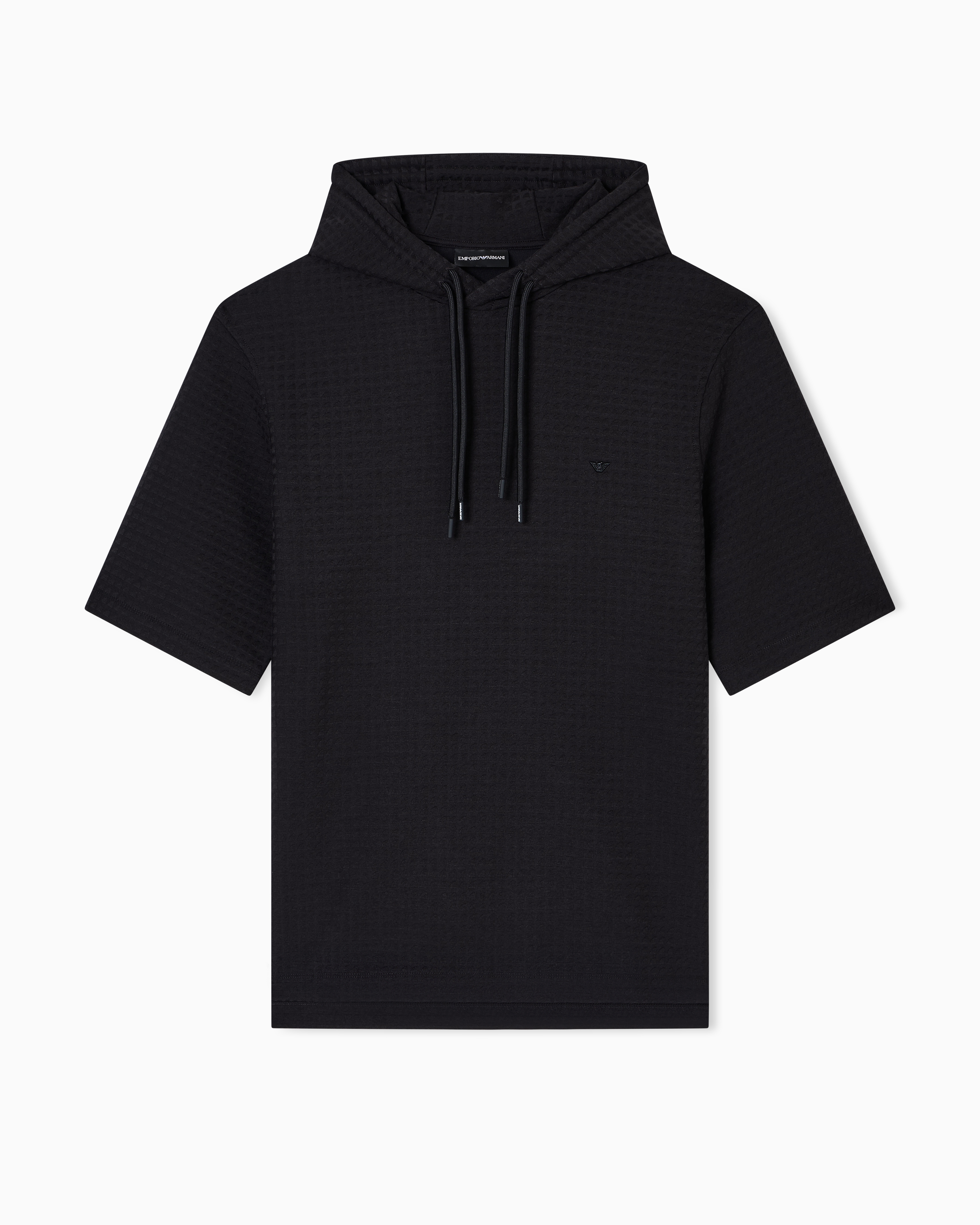 Emporio Armani◆ASV ジャージー スウェットシャツ 国内未入荷 ASV フード付きスウェットシャツ リヨセル混紡 ジャカード