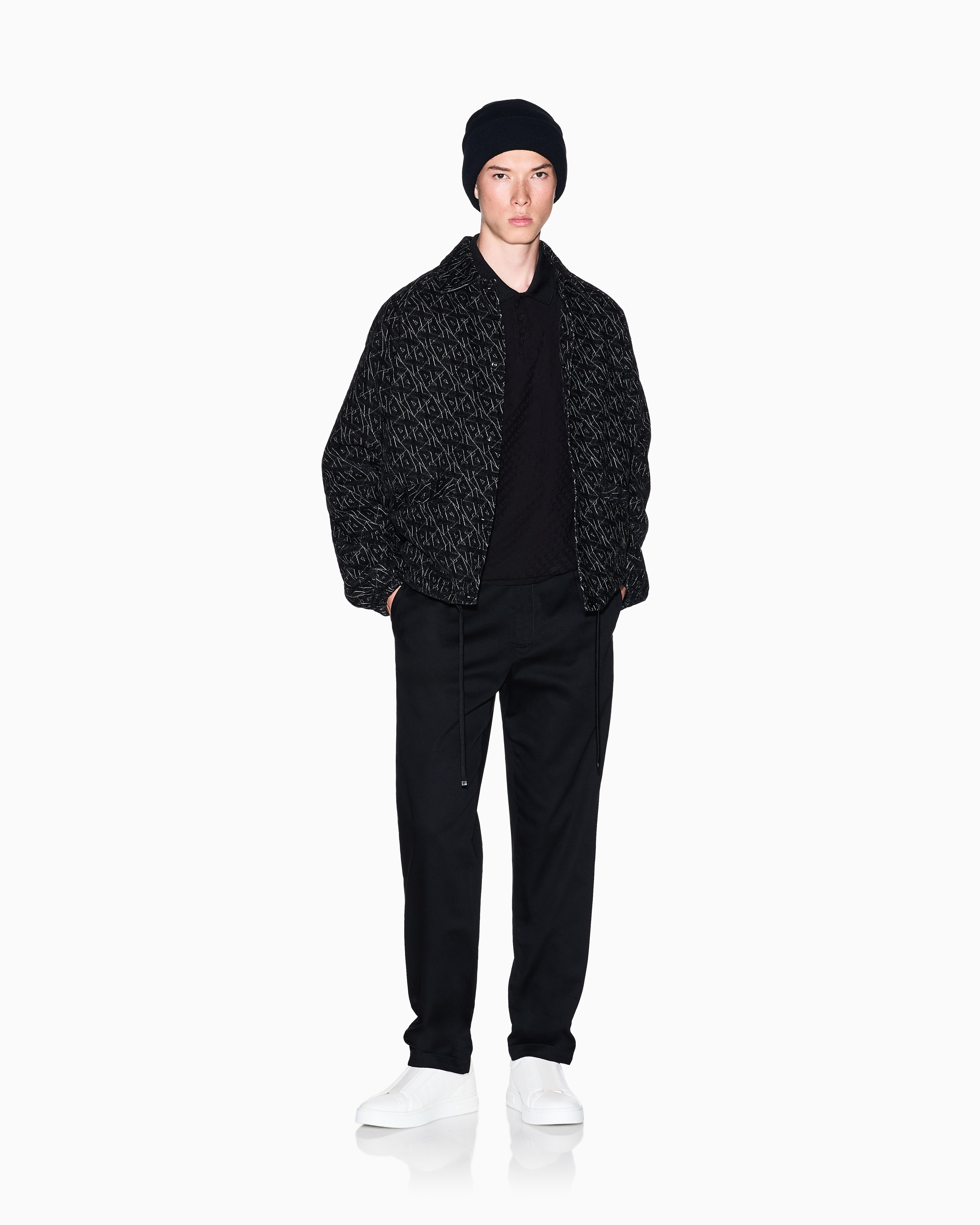 Armani Exchange Polo Shirts In Black