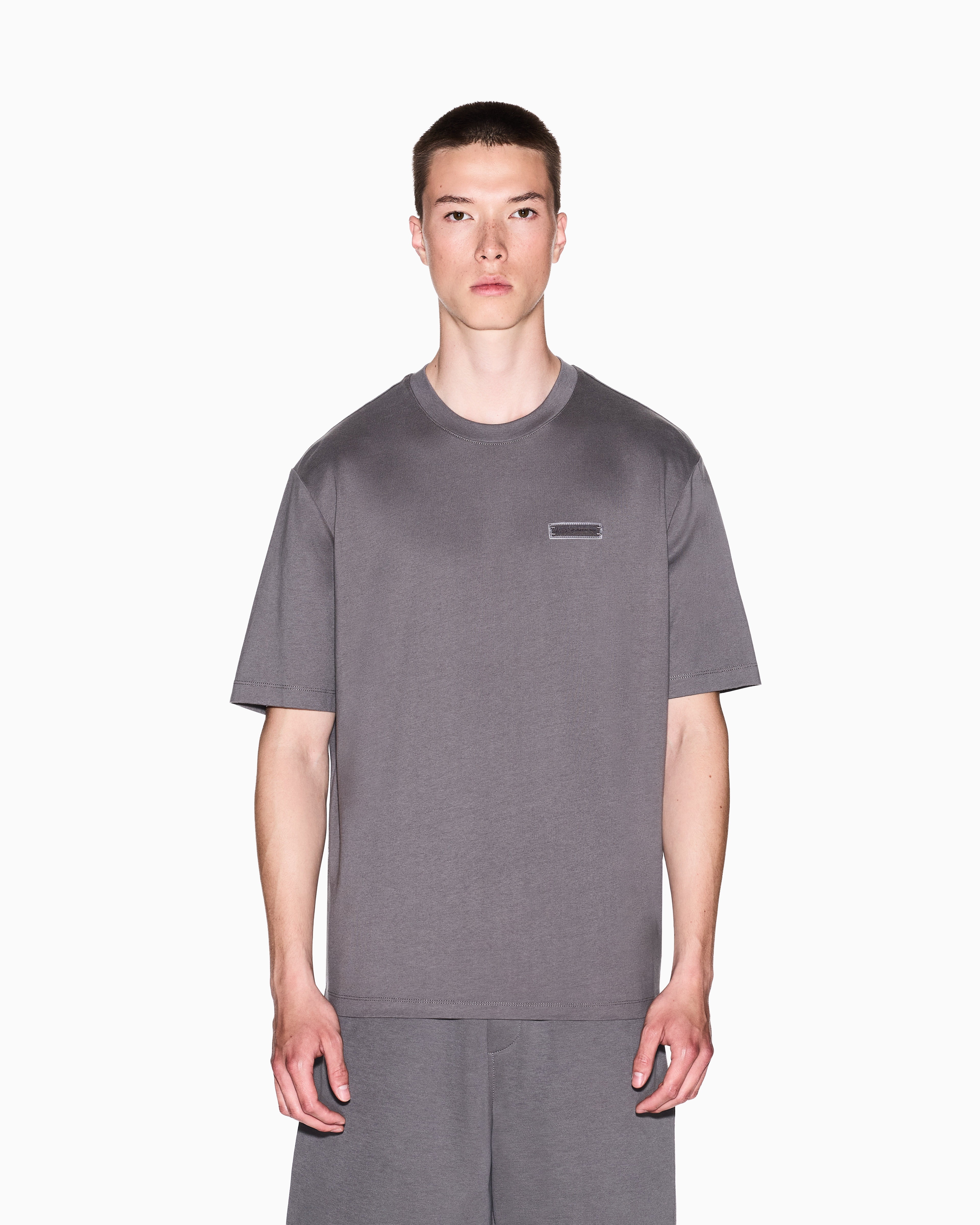Armani Exchange - Regular fit T-shirt with print on the back, Man, Grey, Size: