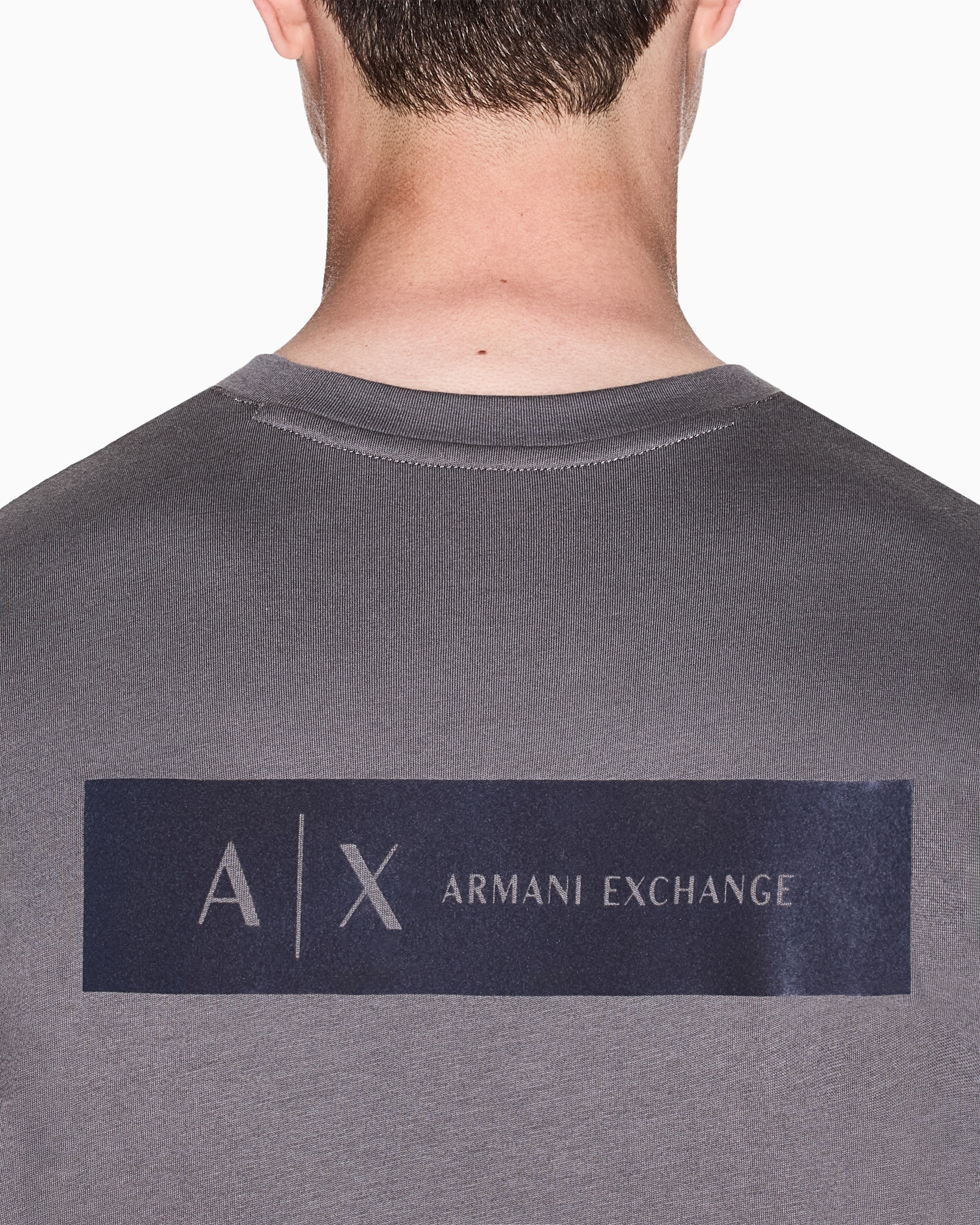 Armani Exchange - Regular fit T-shirt with print on the back, Man, Grey, Size: