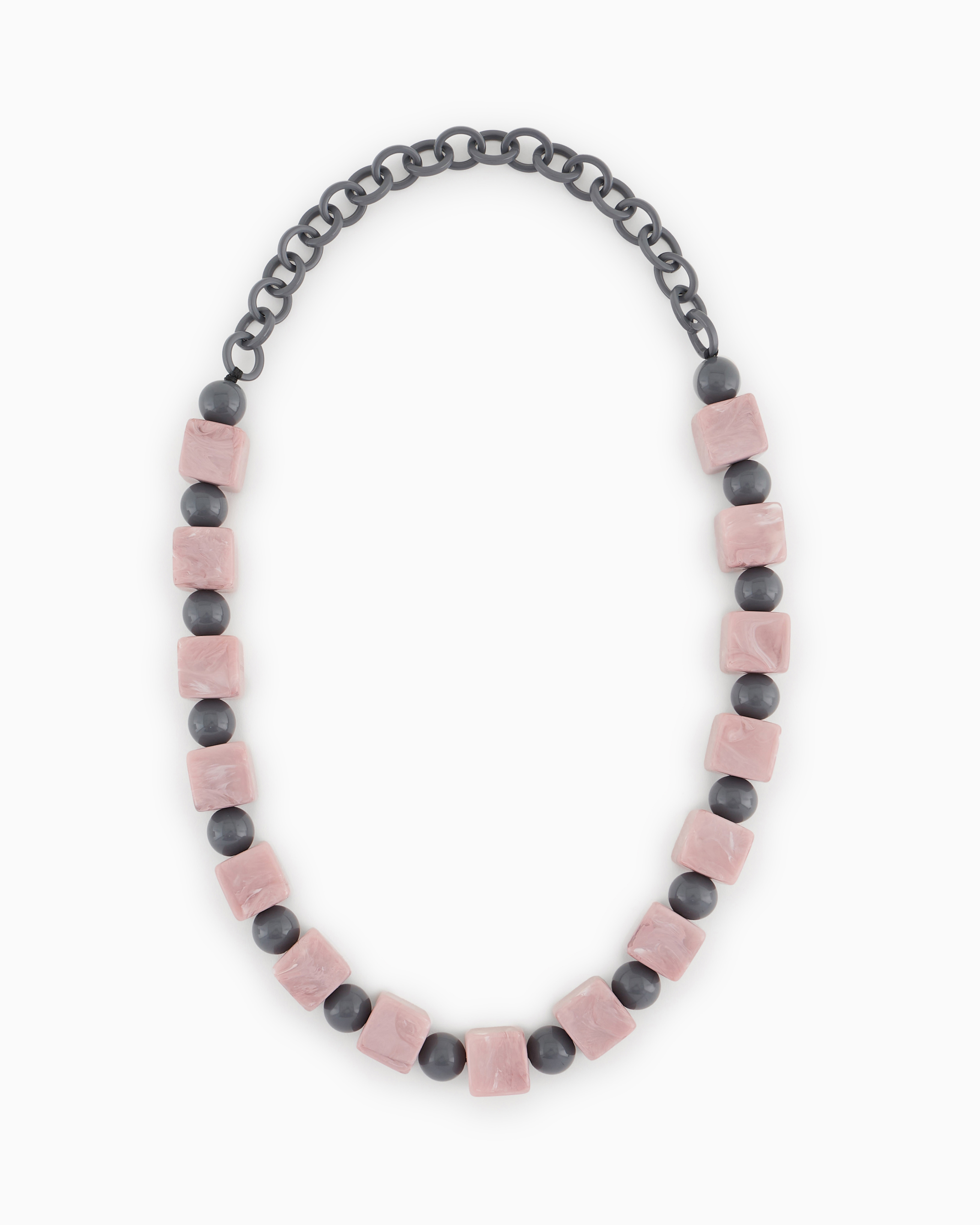 Emporio Armani - Choker necklace with geometric components, Woman, Purple, Size: TU