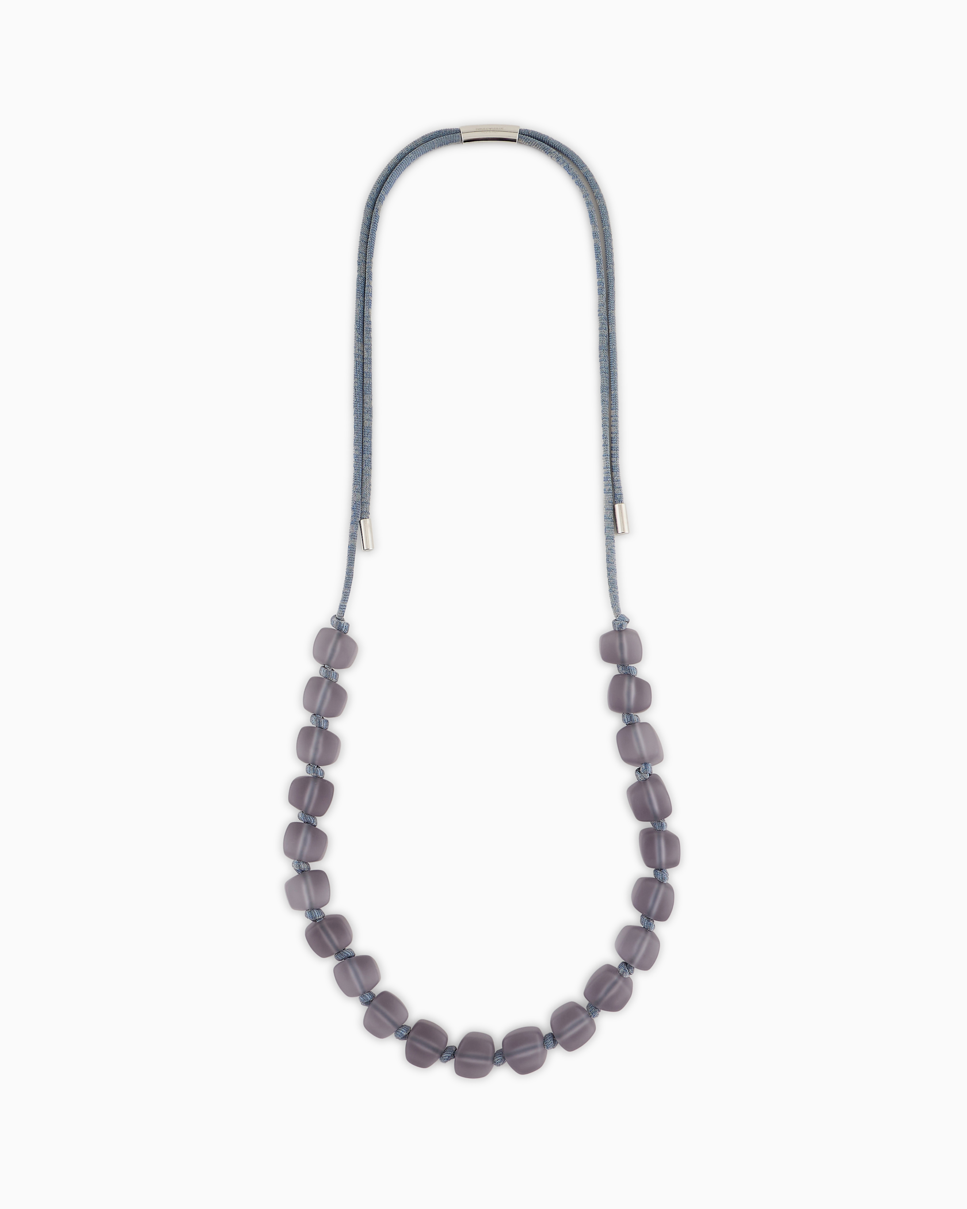 Emporio Armani - Necklace with transparent gemstones, Woman, Grey, Size: TU