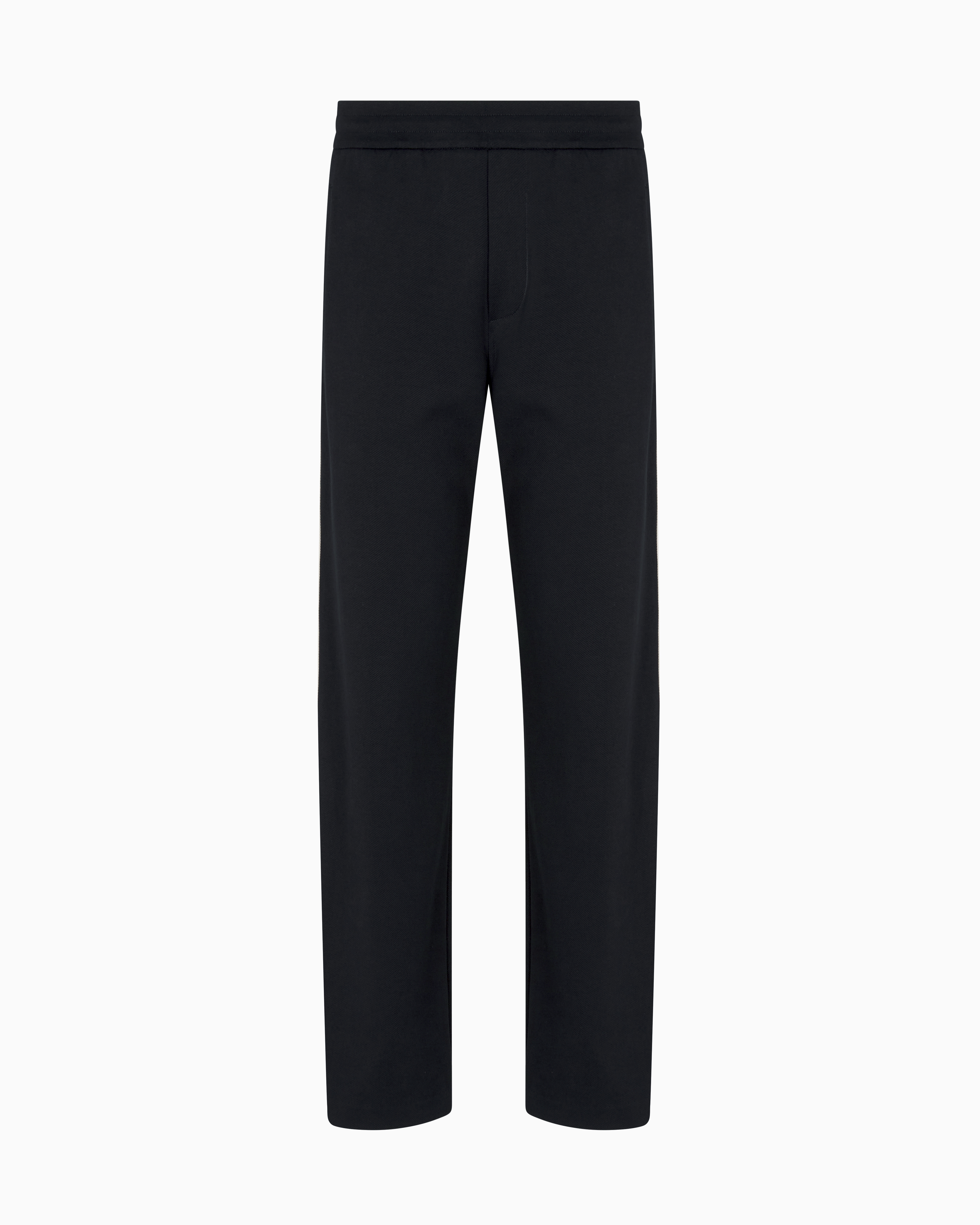 Emporio Armani Jersey Trousers With Logo Bands