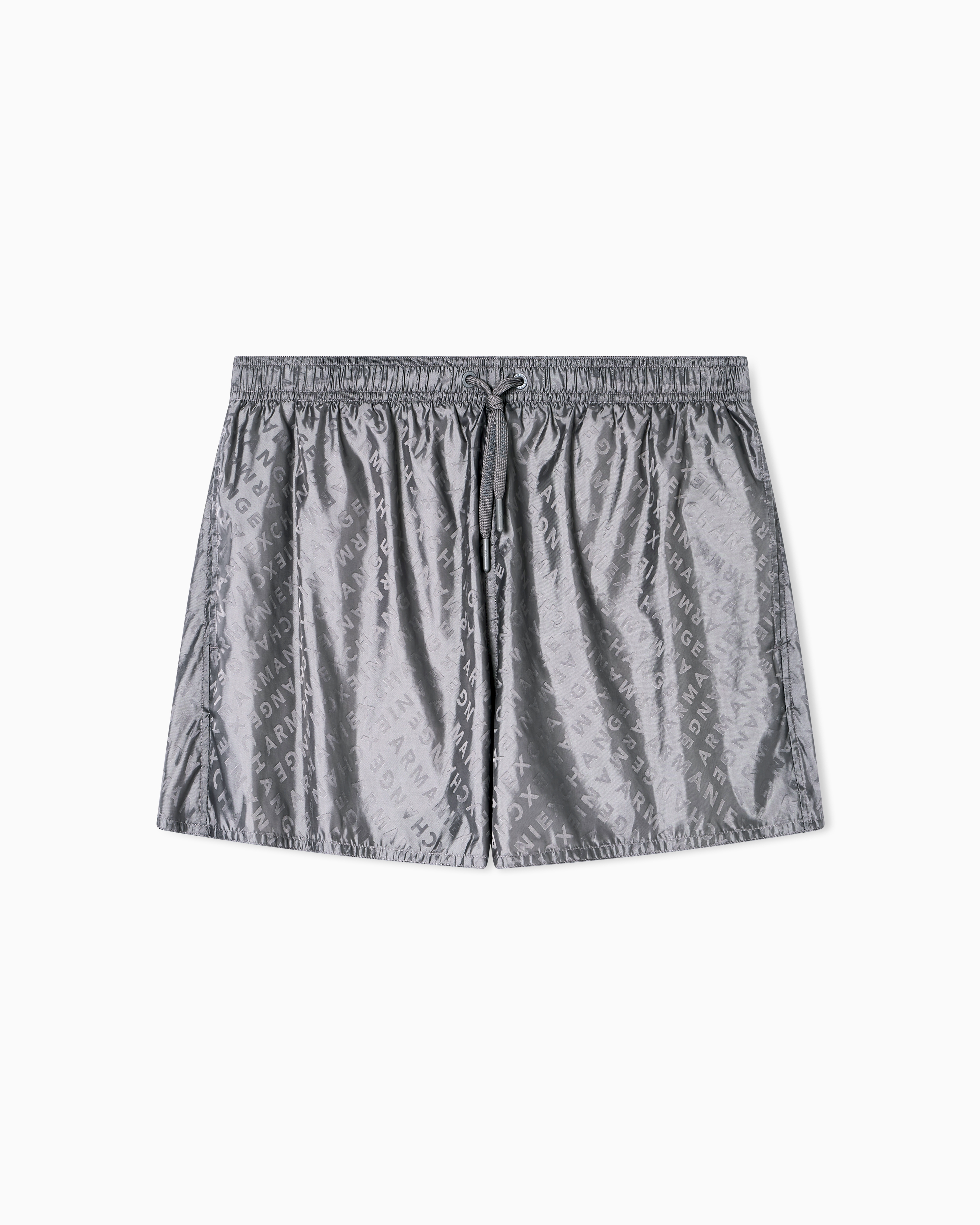 Armani Exchange Allover Logo Fantasy Costume In Gray