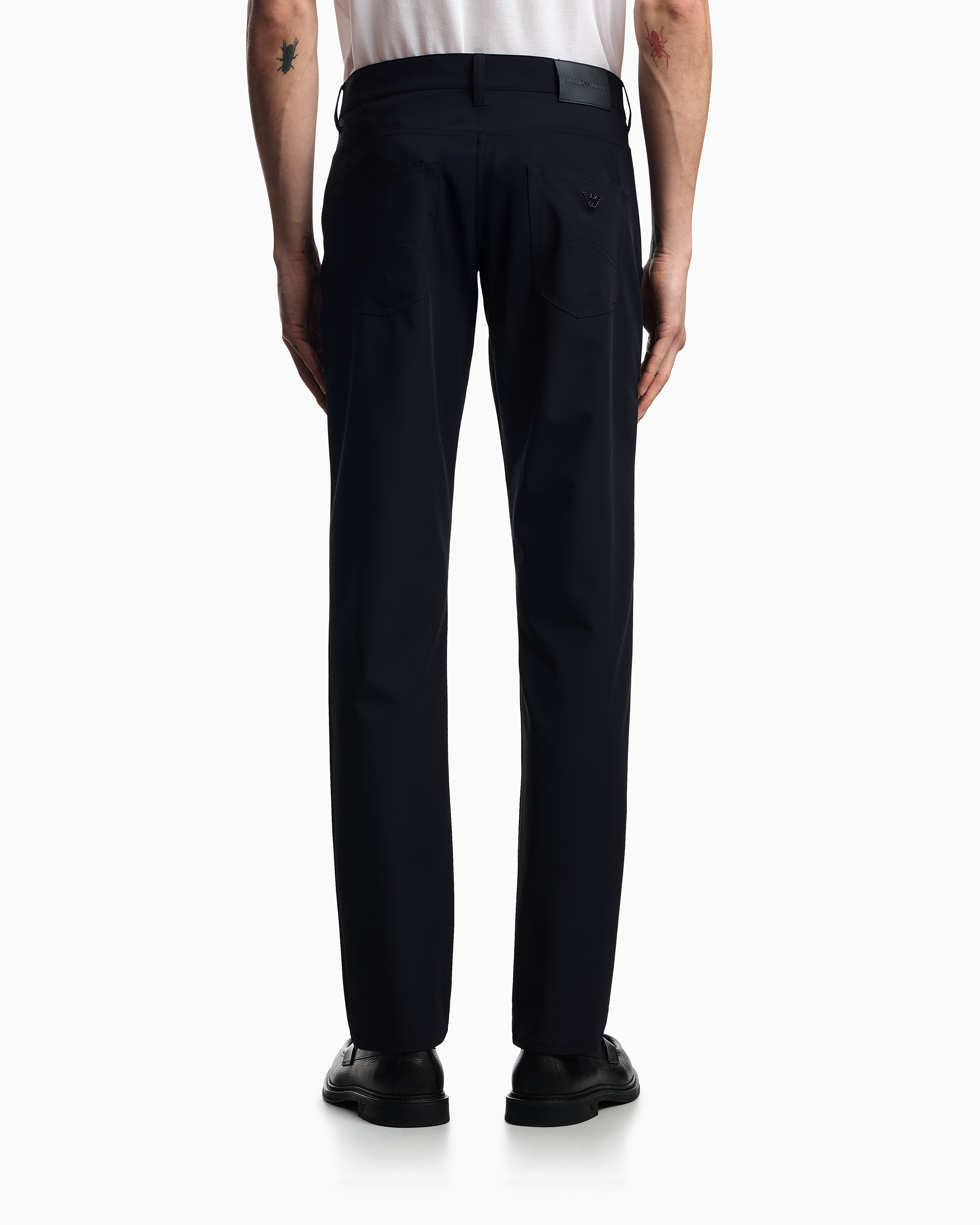 J05 regular-fit, stretch-nylon trousers | Emporio Armani