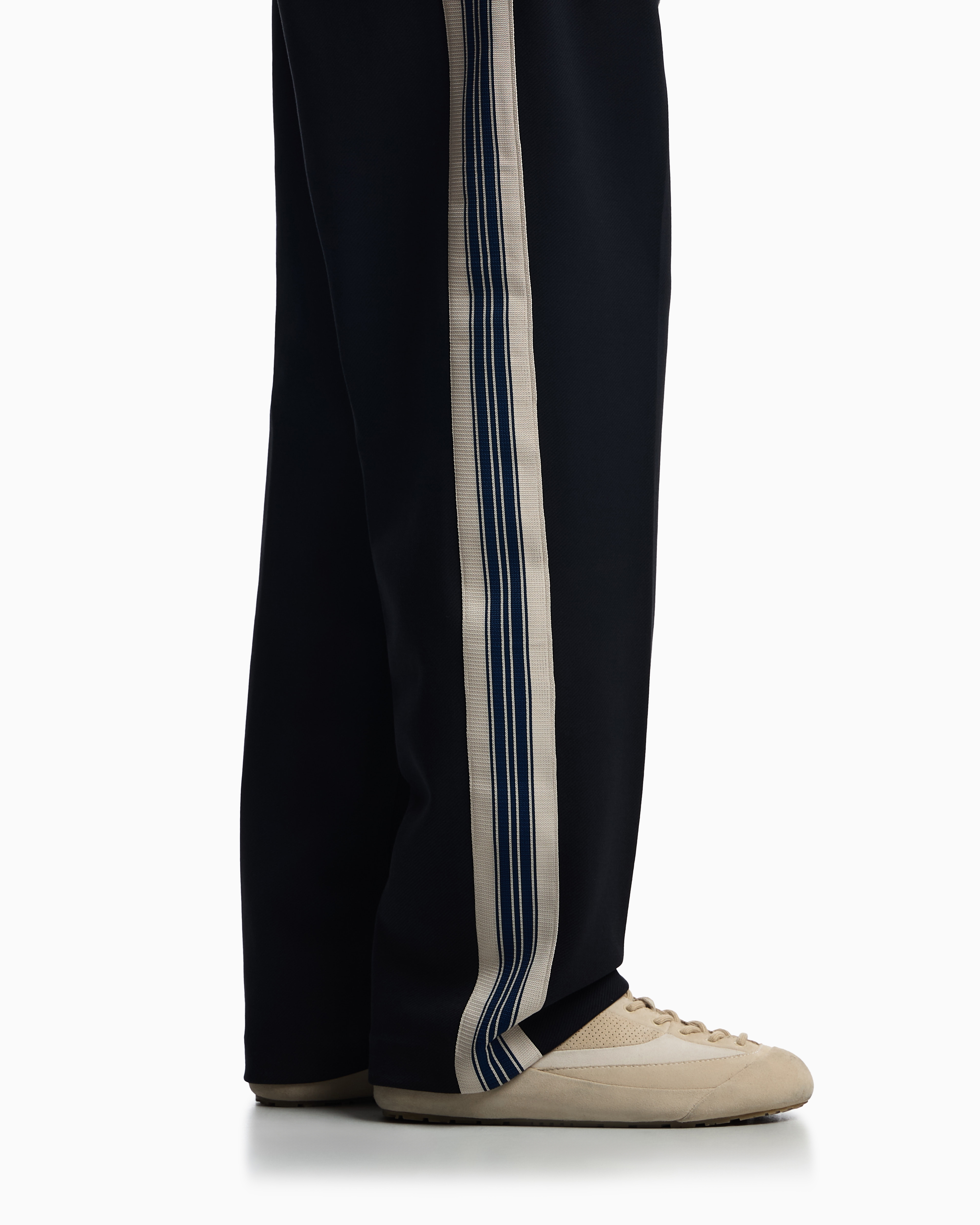 Emporio Armani Jersey Trousers With Logo Bands