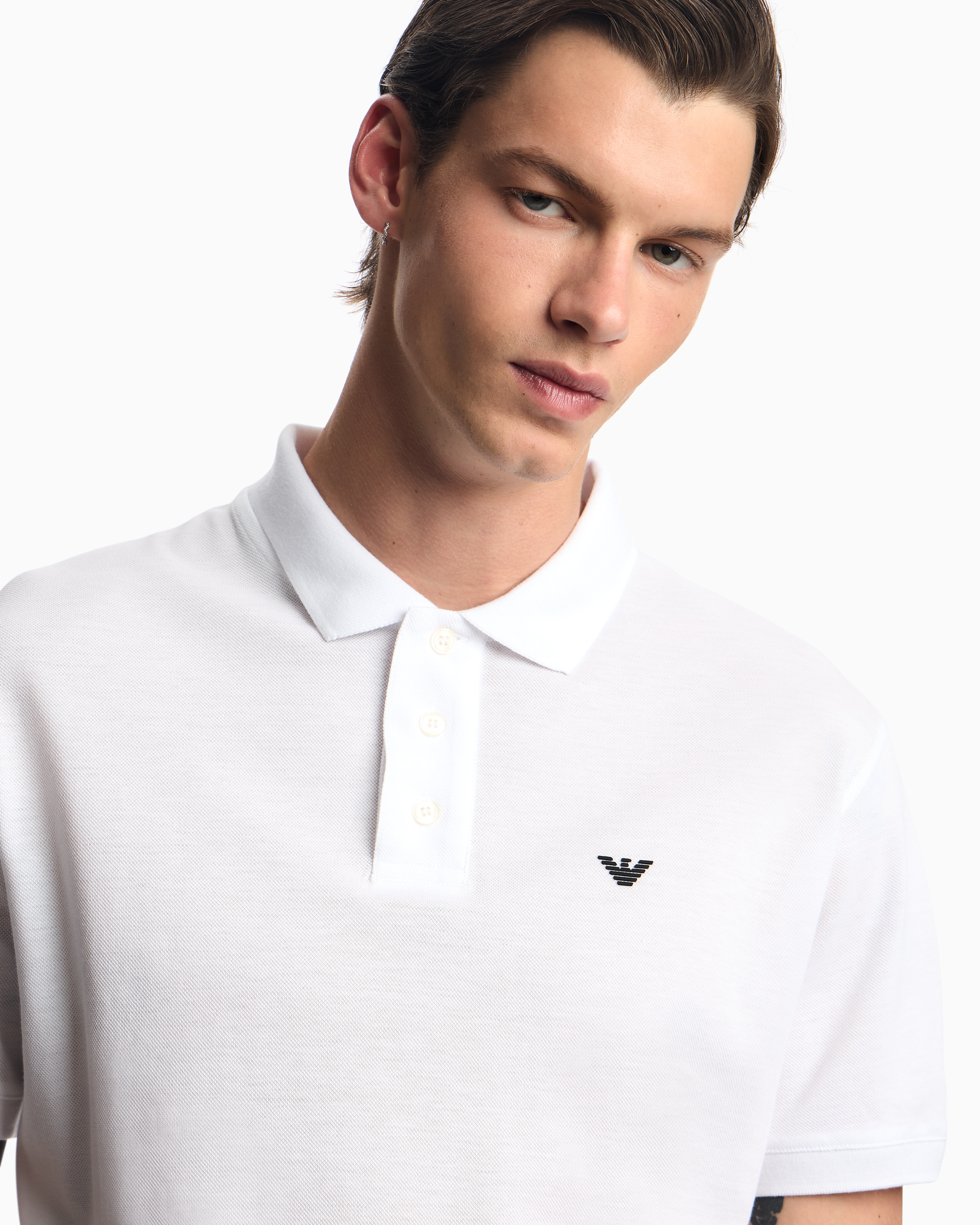 ✨極美品/現行タグ✨(XL) Emporio Armani 半袖 ポロシャツ 白 ARMANI EXCHANGE ポロシャツ 「A|X アルマーニ エクスチェンジ
