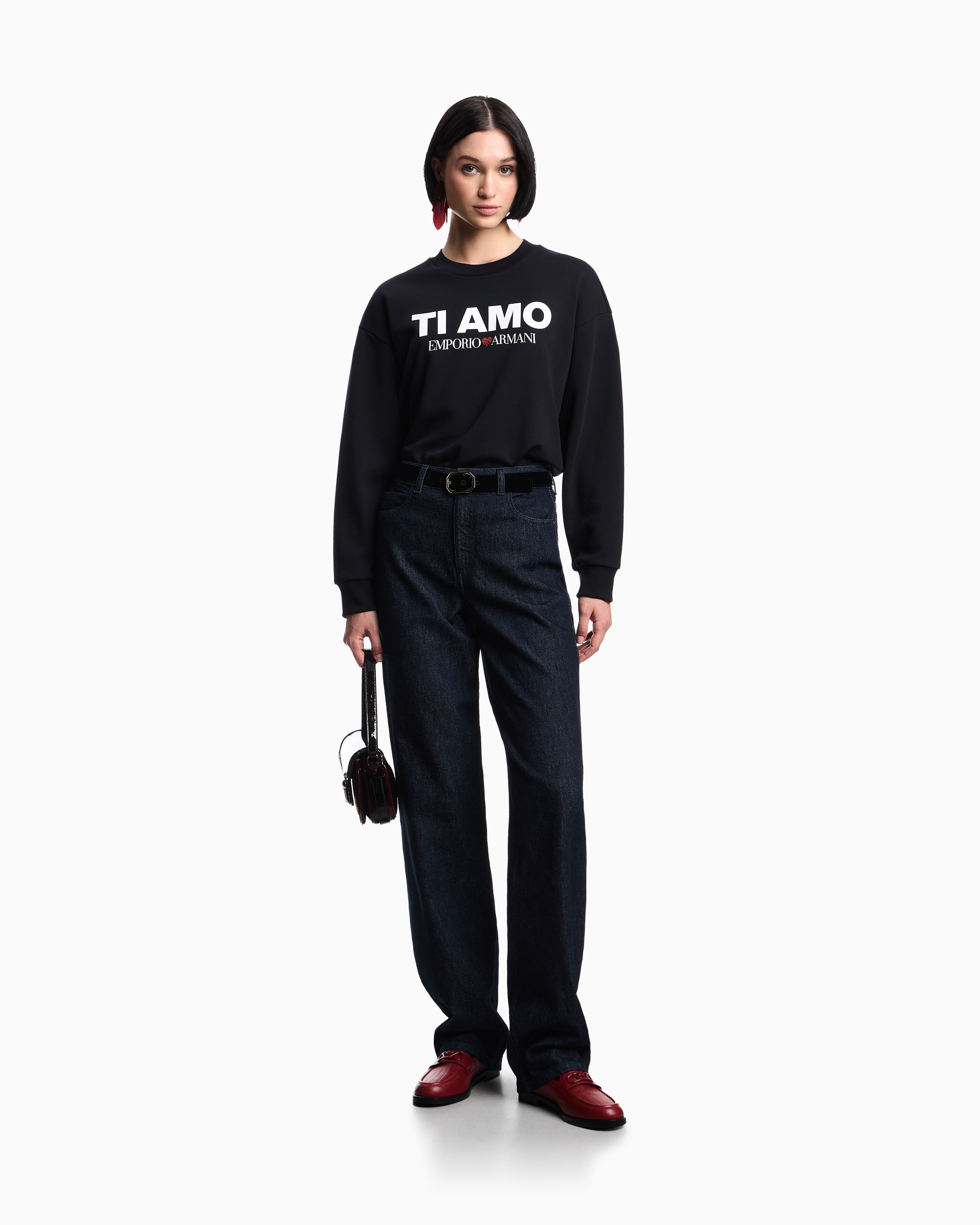 amoページ Skórzany portfel na karty z monogramem TH | Brązowy | Tommy