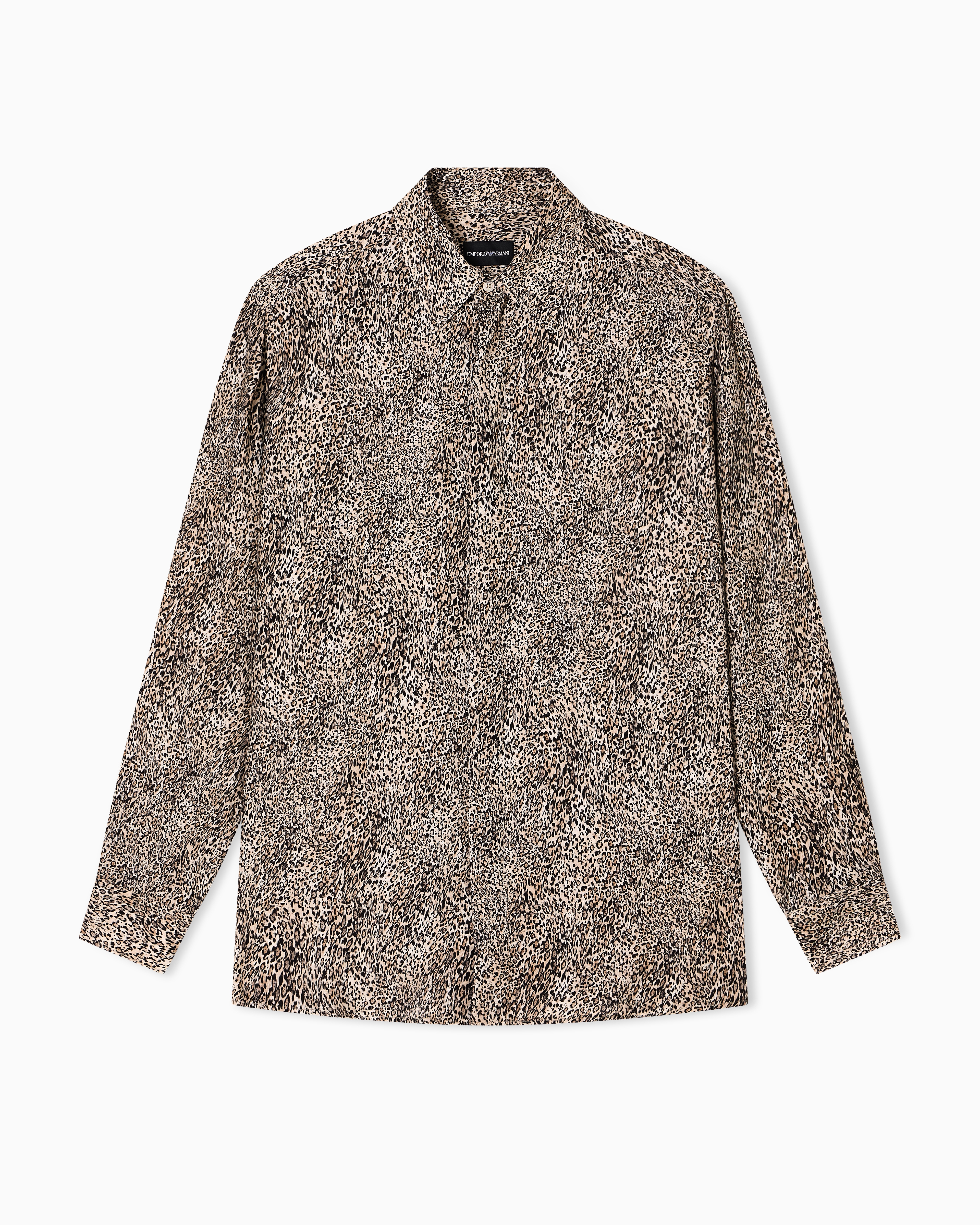 Emporio Armani Fluid-fabric Shirt With Animal Print
