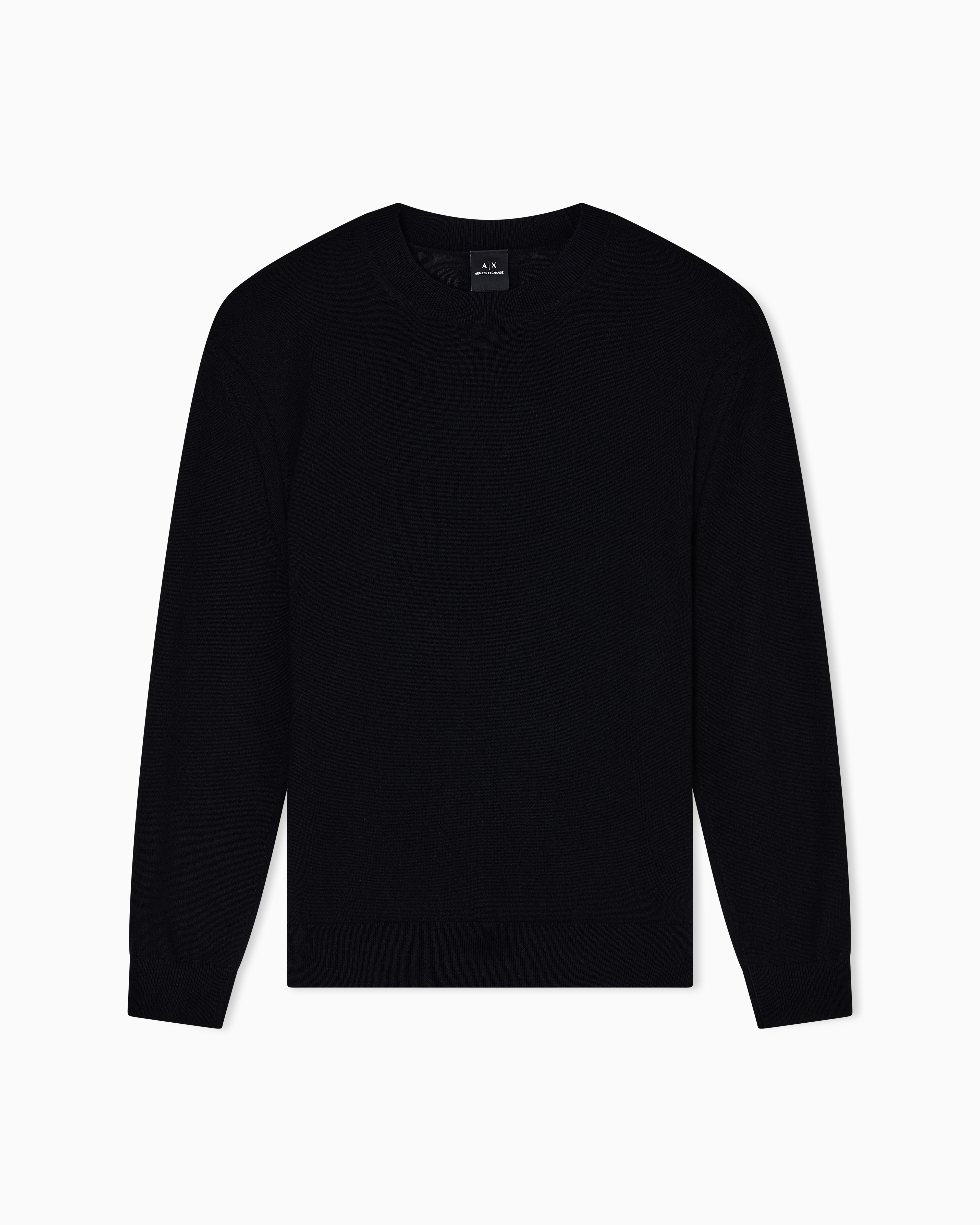 Wool blend crew neck sweater