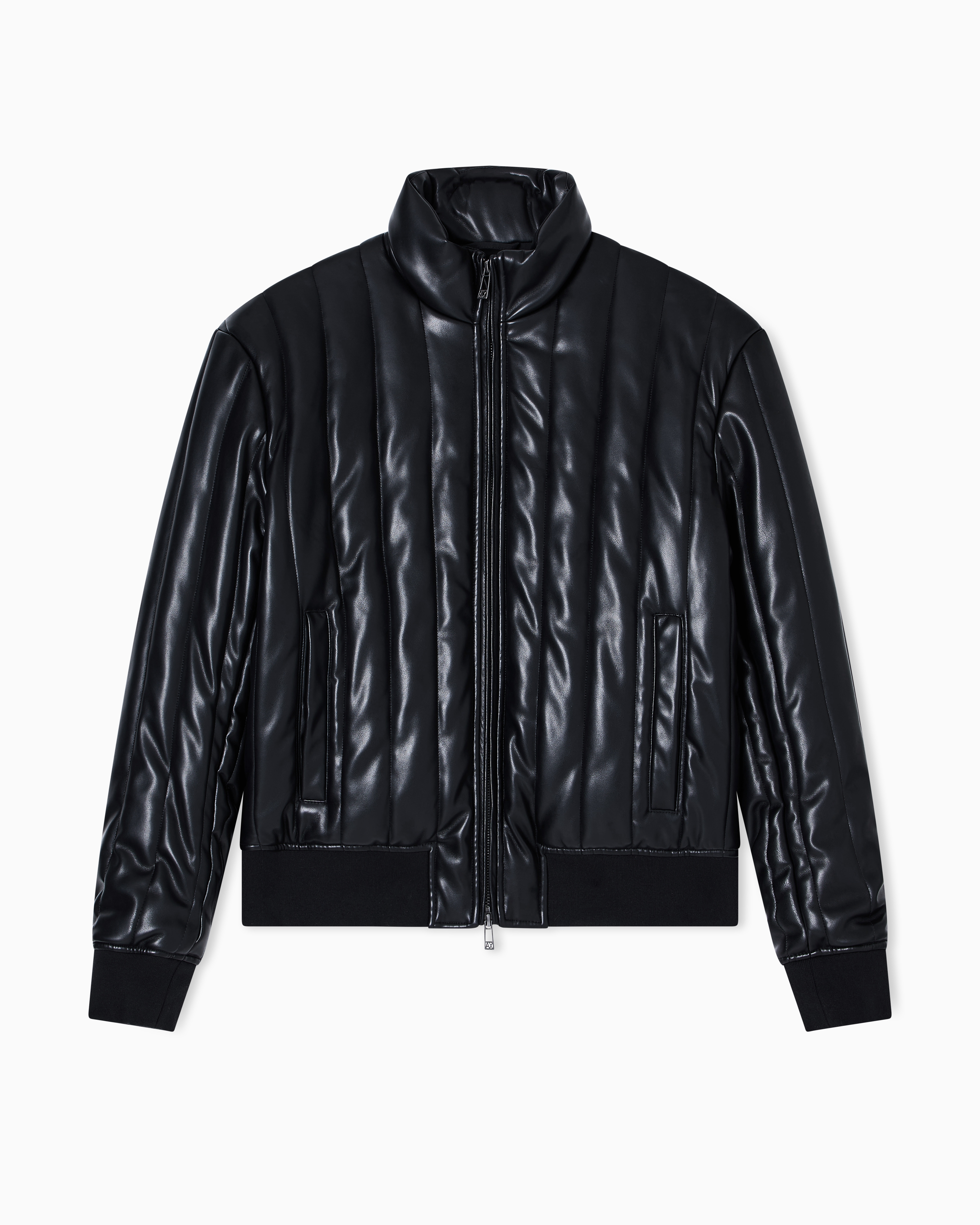 Full zip jacket in shiny fabric | Armani Exchange