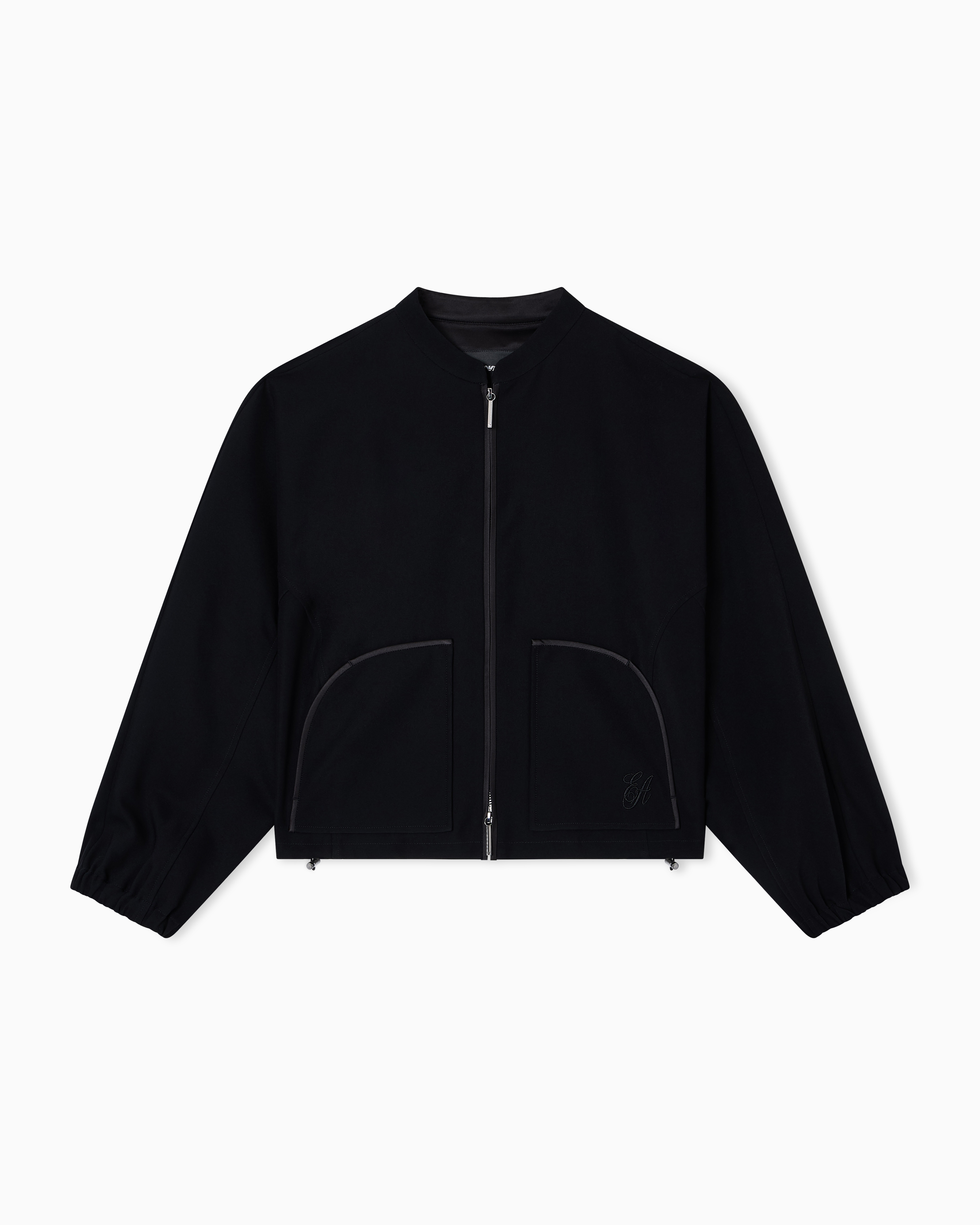 Emporio Armani Technical Cady Blouson With Logo Embroidery