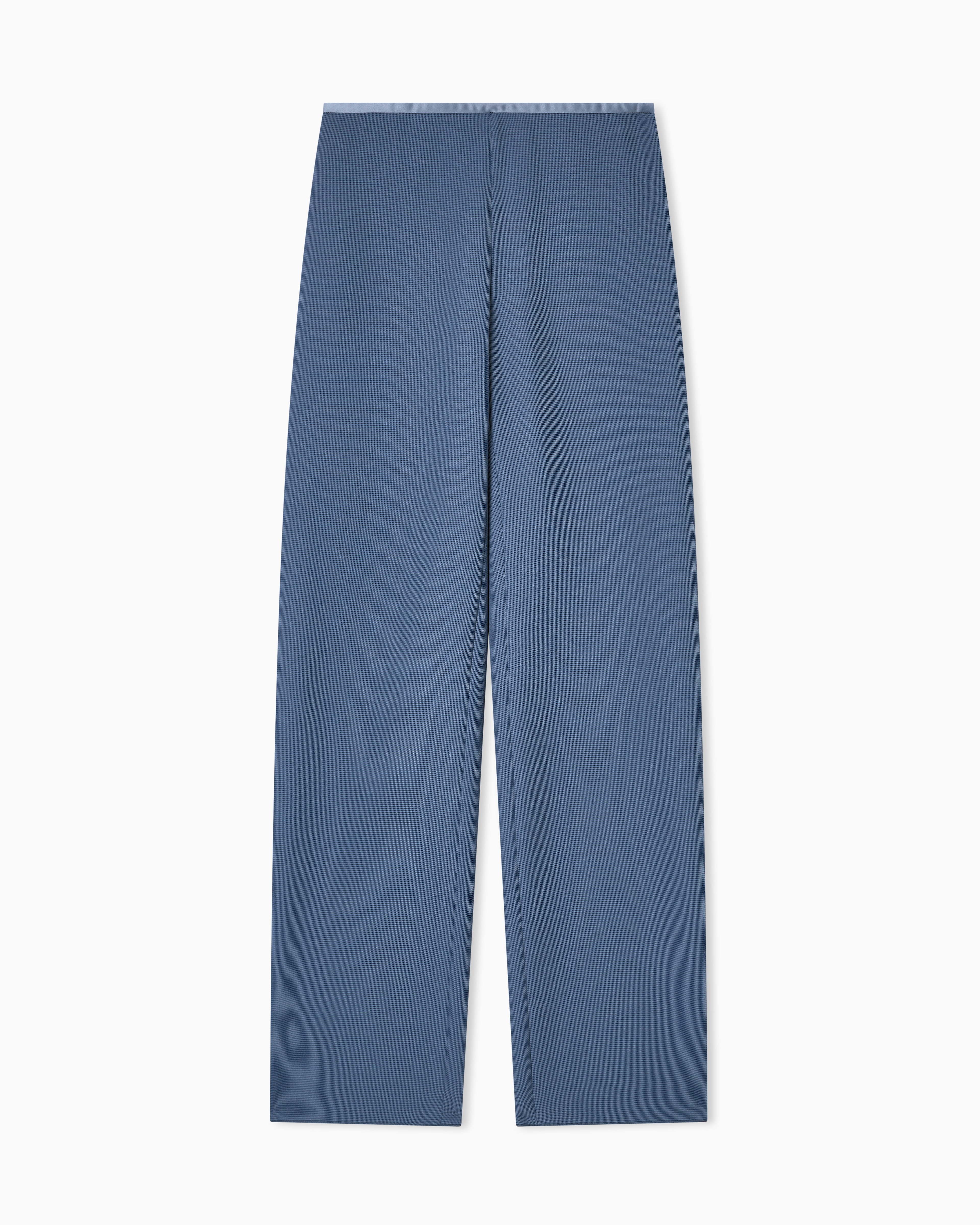 スーツ Emporio Armani basic trousers ASV palazzo trousers in waffle-weave technical fabric