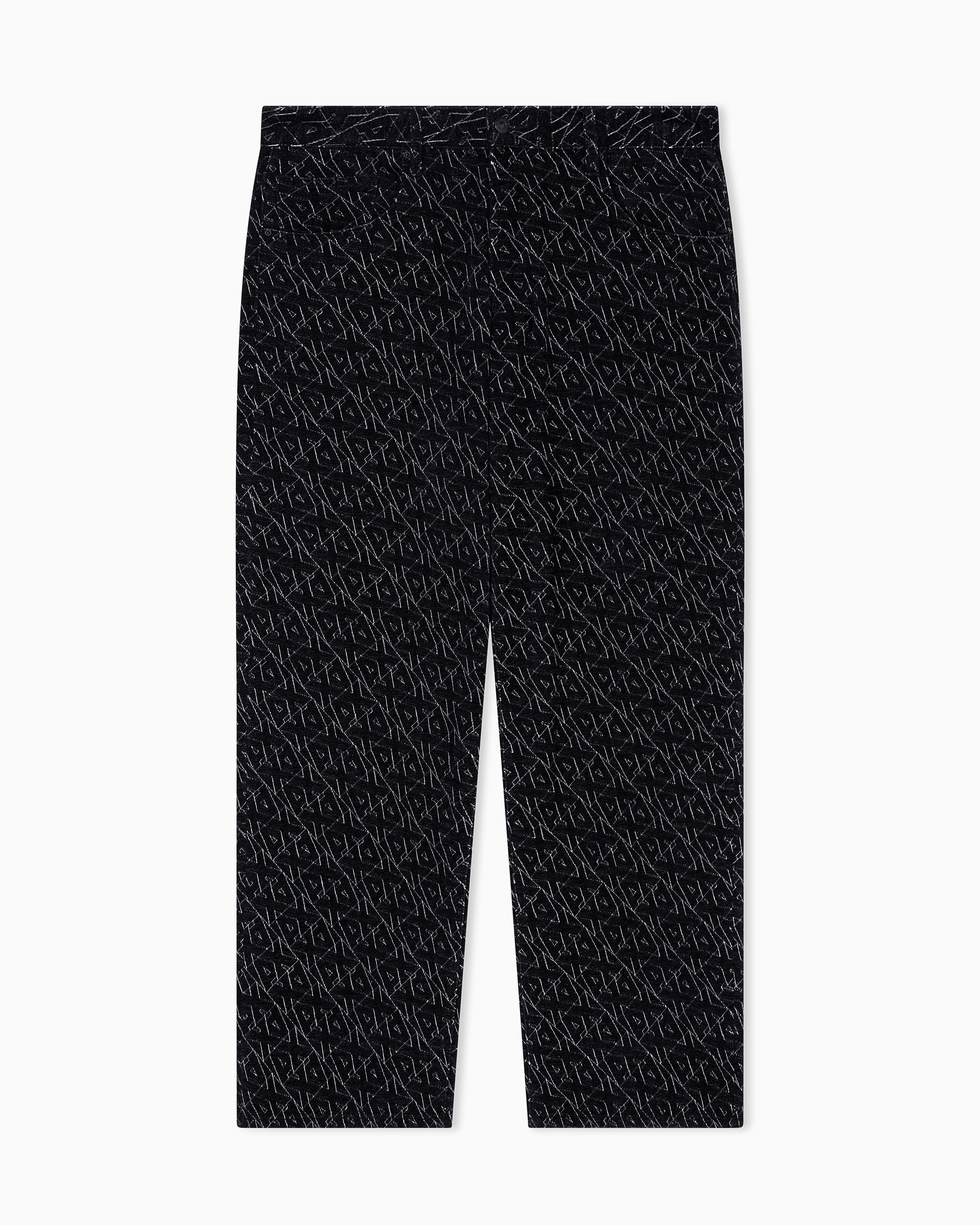 Armani Exchange - Baggy jeans with allover logo, Man, Black, Size: 33
