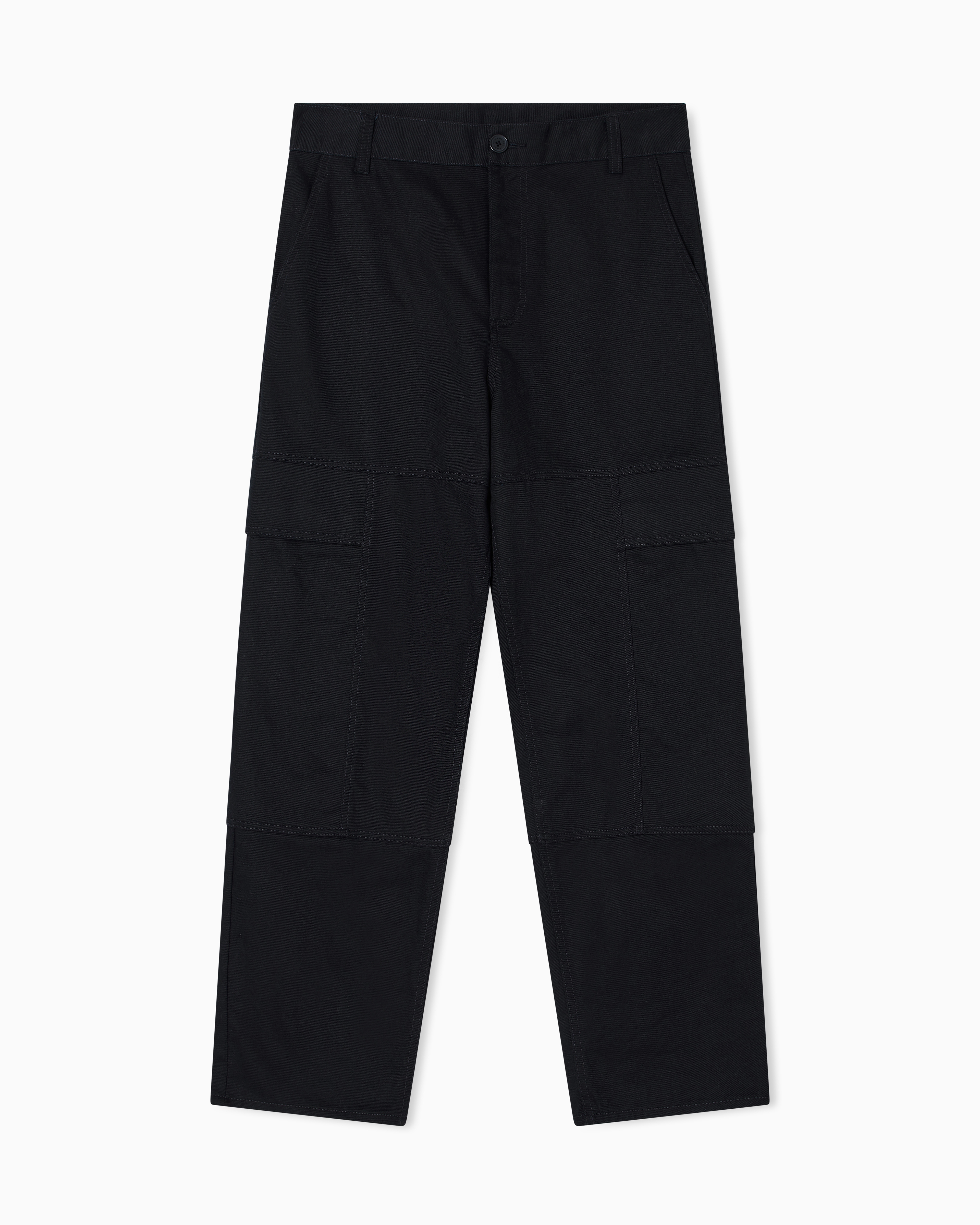 Armani Exchange - Cotton twill cargo pants, Man, Black, Size: