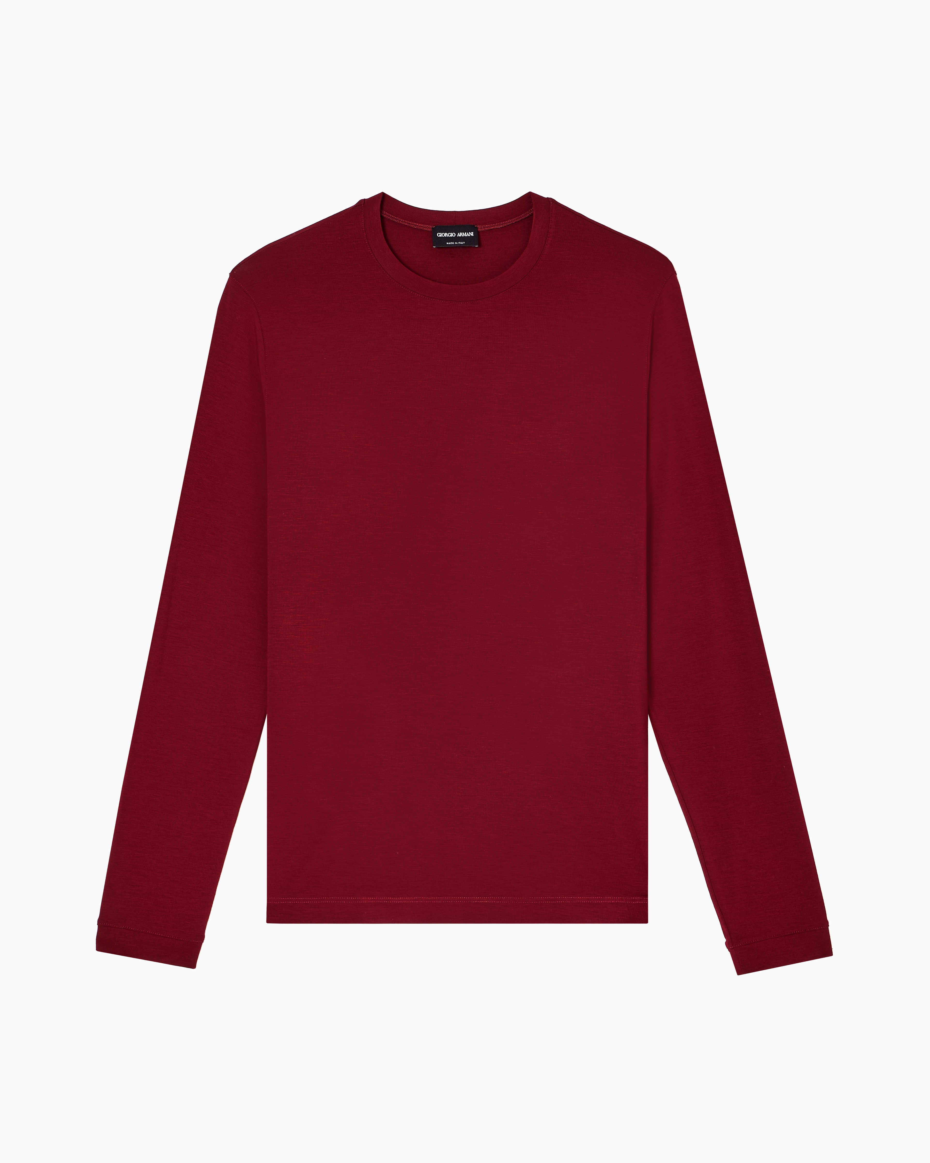 Giorgio Armani Stretch Viscose Jersey Jumper With Crew Neck And Long Sleeves