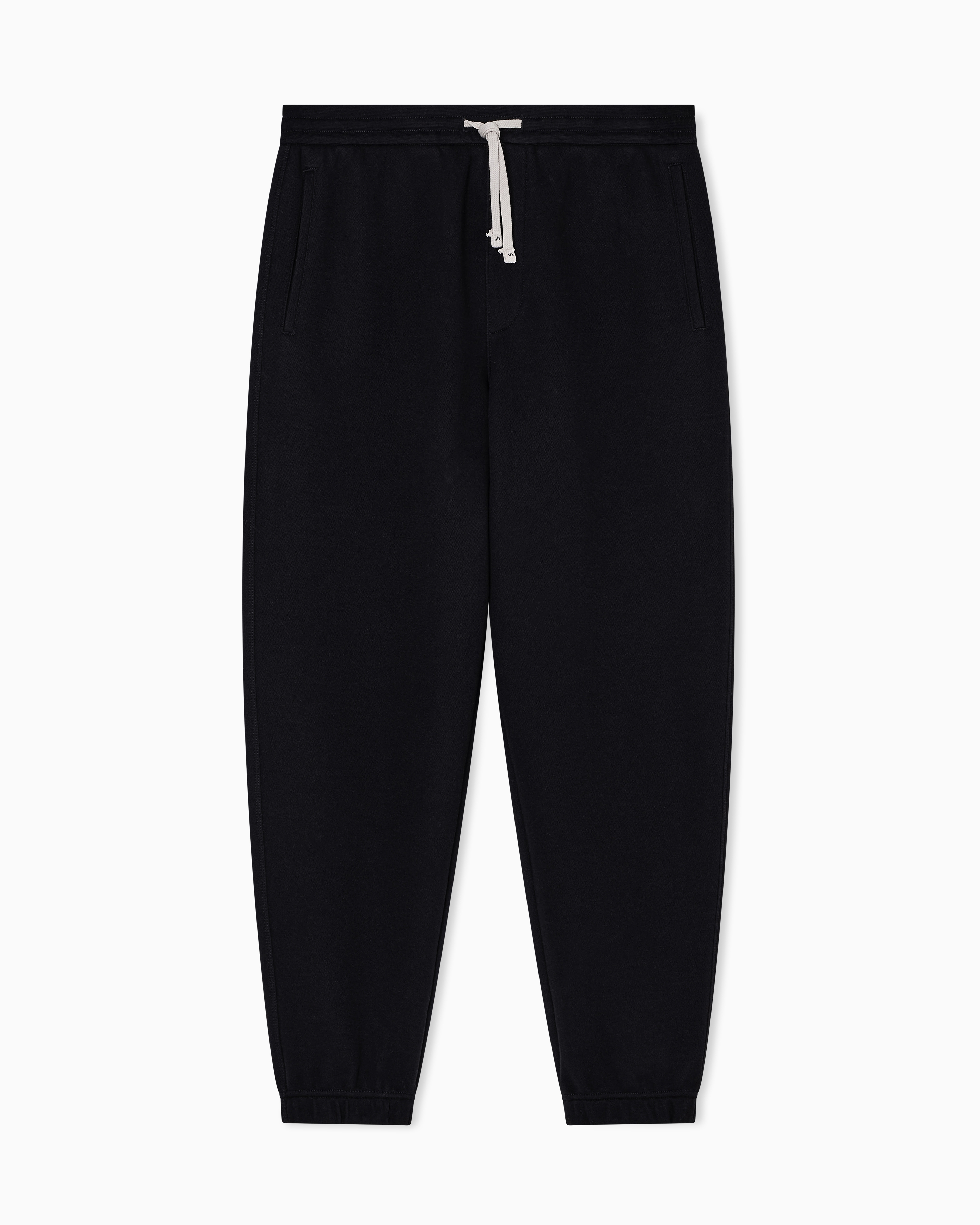 Cotton blend pique trousers