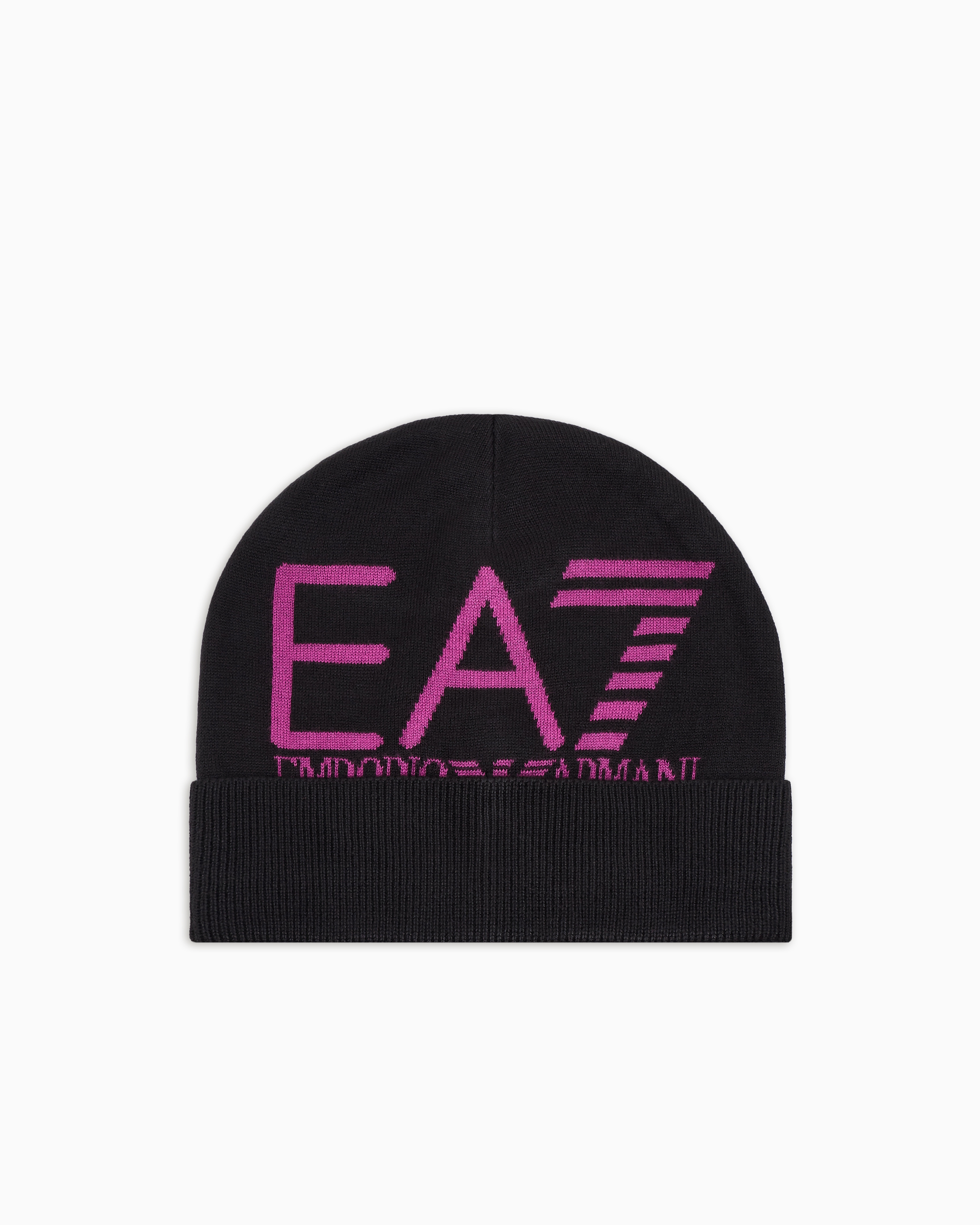 Ea7 Visibility Beanie With Oversized Logo
