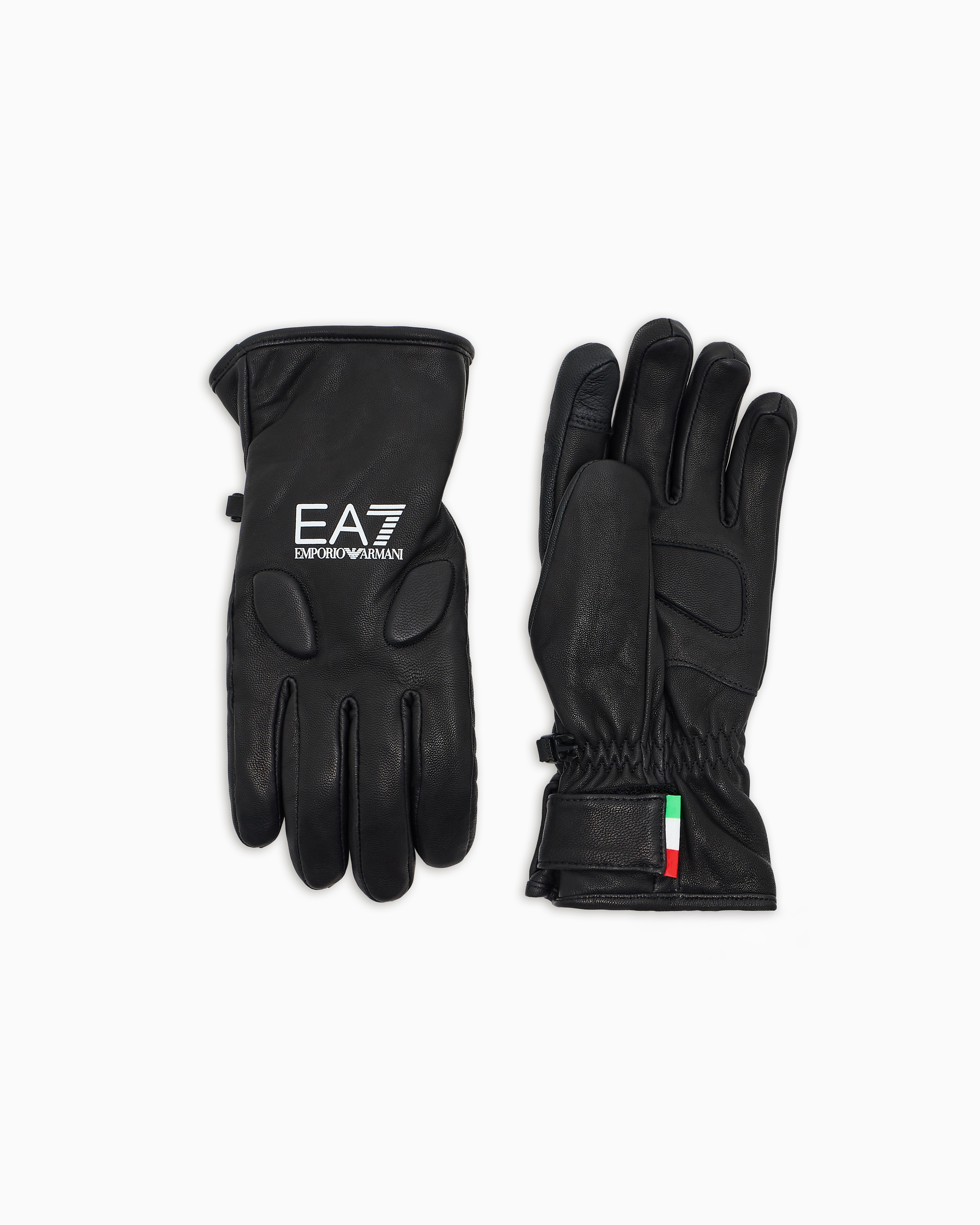 Ea7 Technical Leather Ski Gloves