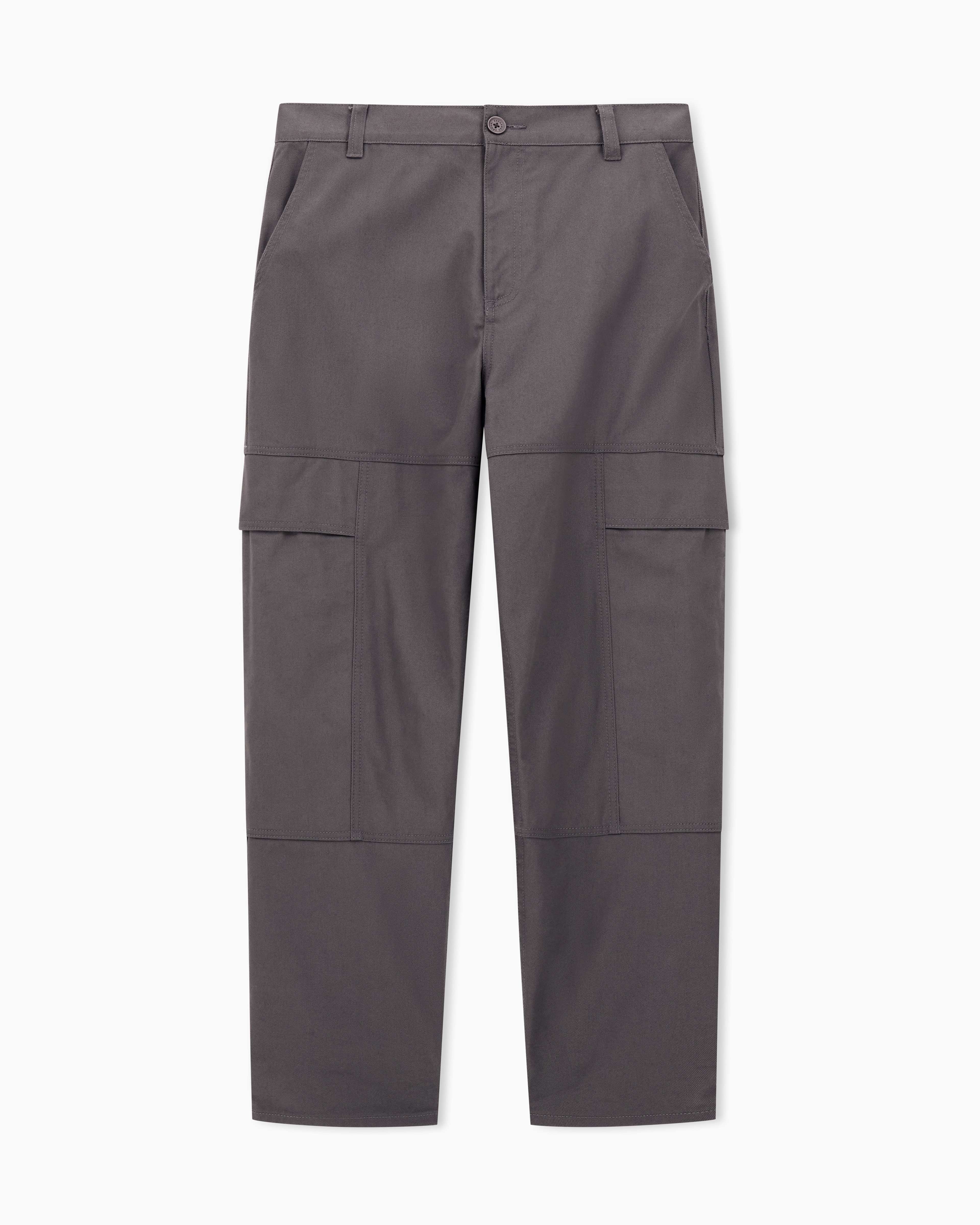 Armani Exchange - Cotton twill cargo pants, Man, Grey, Size: