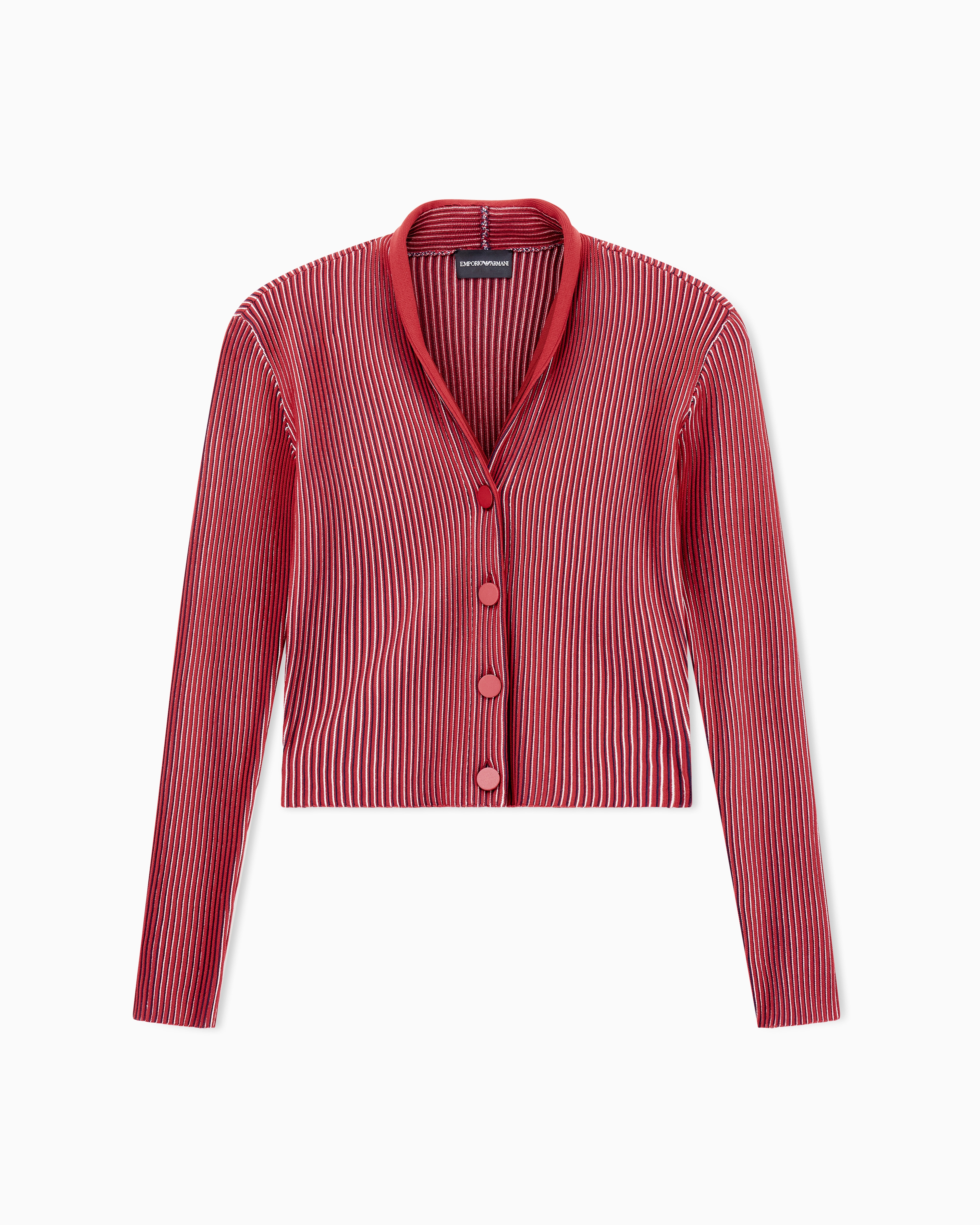 Emporio Armani Cardigan En Tissu Envers Et Endroit À Effet Vanisé