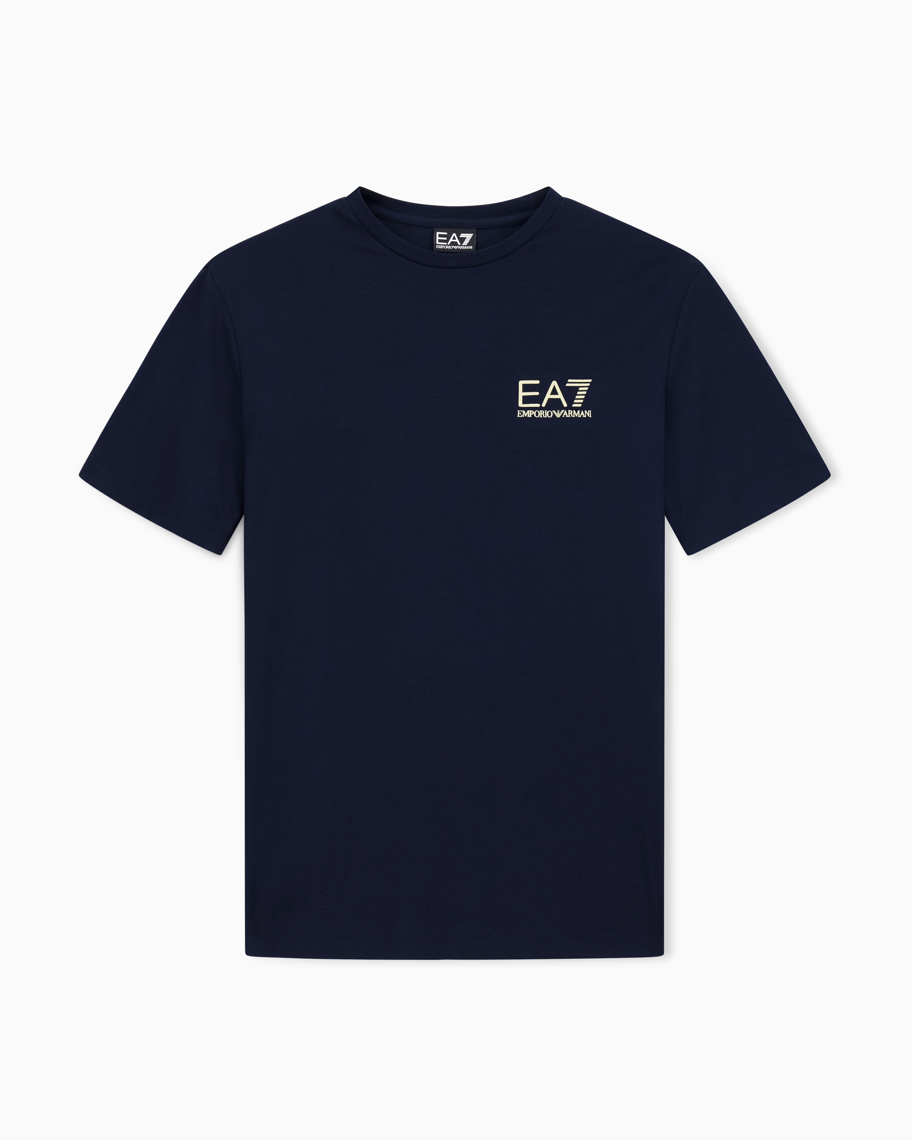 Ea7 T-shirt À Manches Courtes Gold Label En Mélange De Viscose