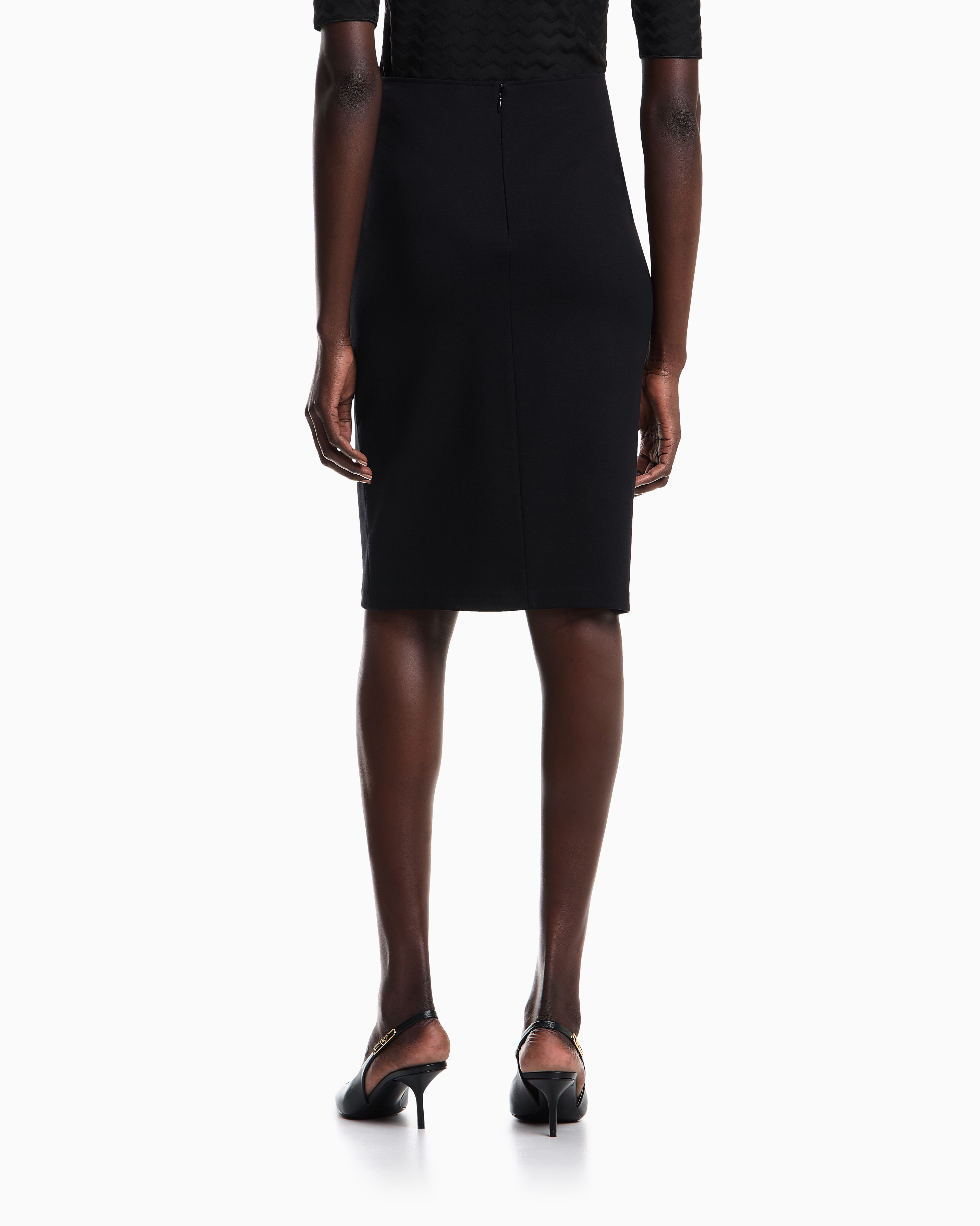ワンピース EMPORIO ARMANI Women Mid Skirts EW000636AF12364UC001 BLACK GW000184_TE10101_UC001_F_FW202