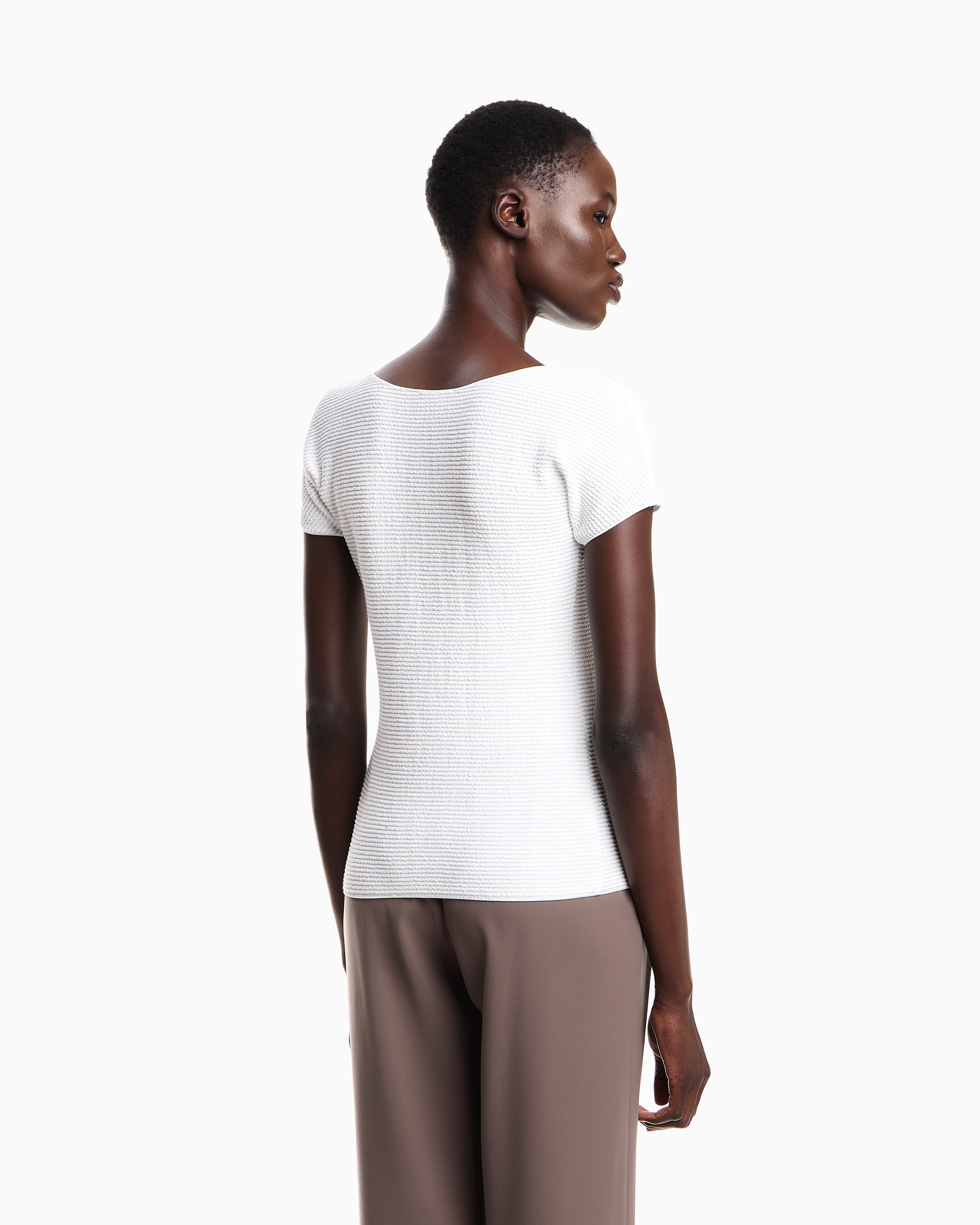 tシャツ 「エンポリオ アルマーニ」Tシャツ テクスチャードジャージー レディース Tシャツ テクスチャードジャージー | Emporio Armani