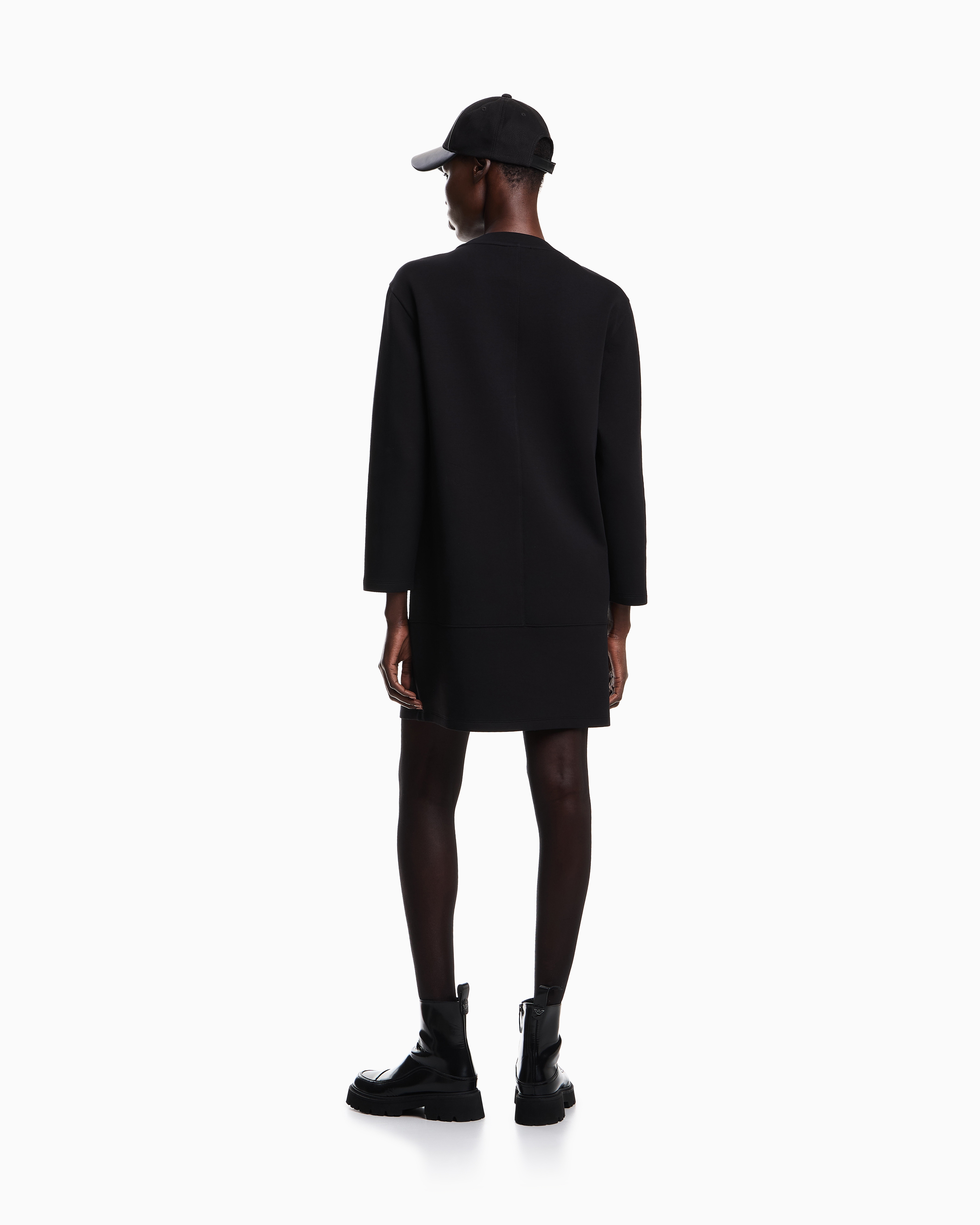 Double jersey crew-neck dress | Emporio Armani
