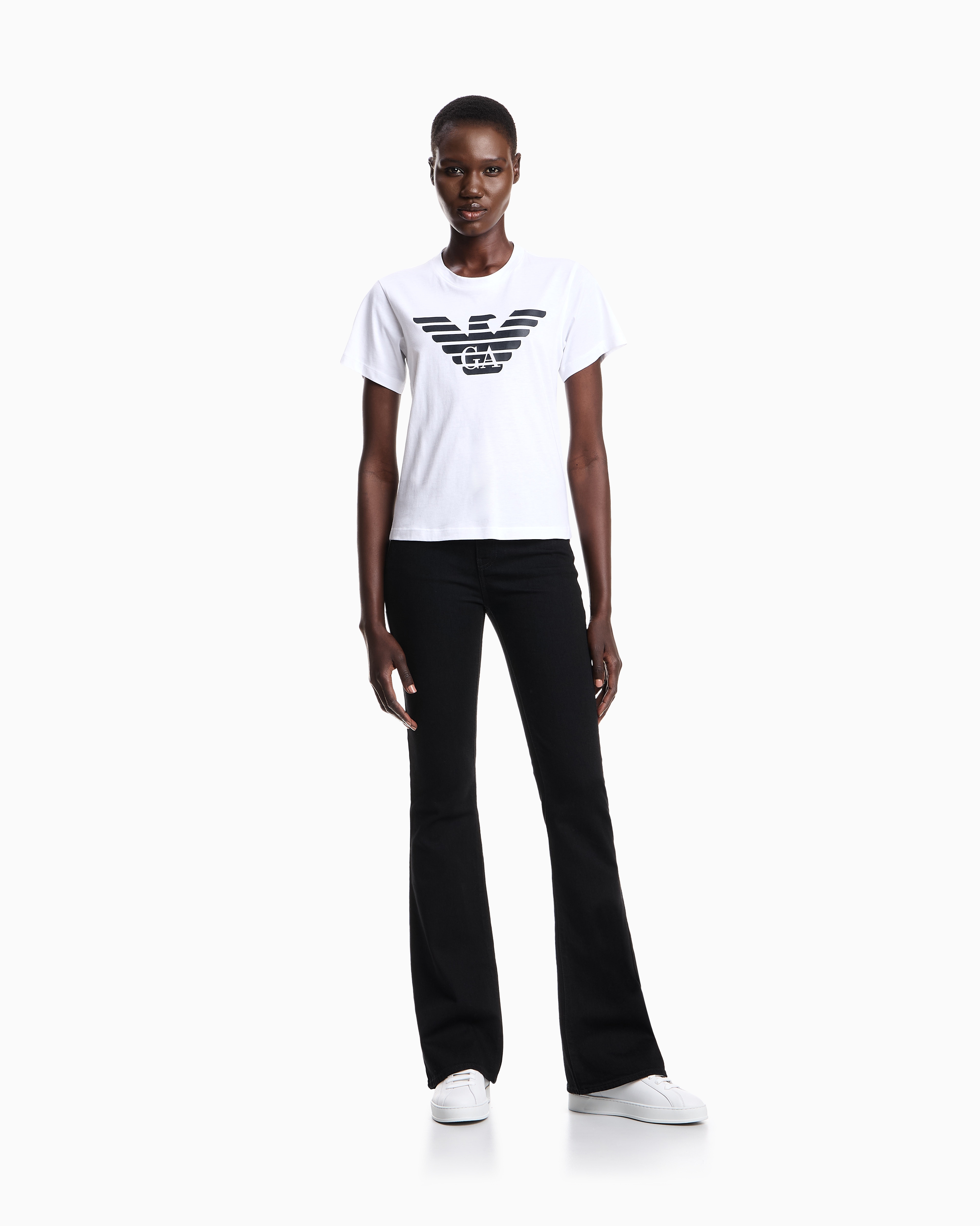 パンツ armani jeans trousers J28 High-waisted super-skinny leg jeans in a viscose-blend