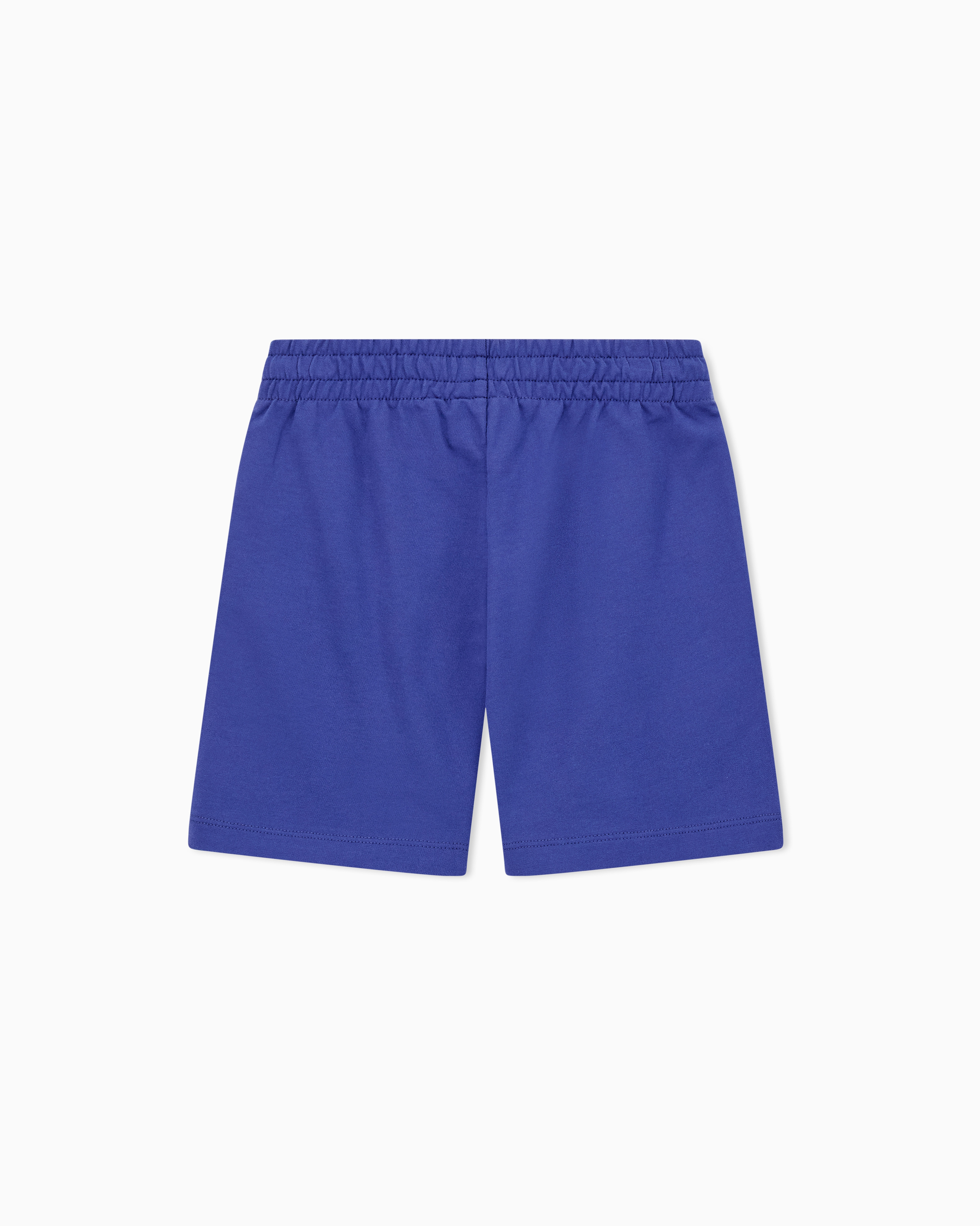 Ea7 Cotton Core Identity Boy Bermuda Shorts In Blue