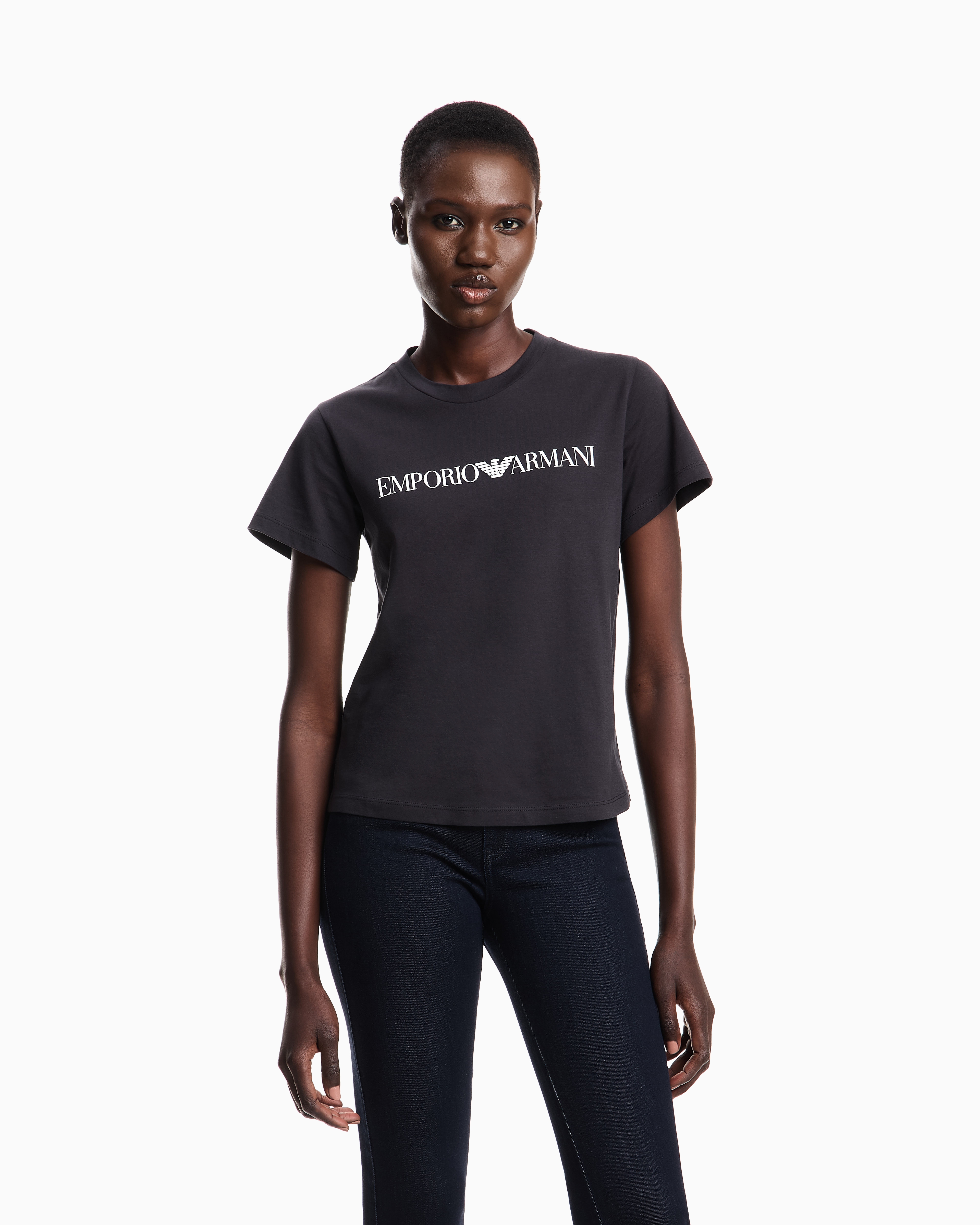 ◆EMPORIO ARMANI ソリッドカラーコットンTシャツ 三越伊勢丹 | GIORGIO ARMANI/ジョルジオ アルマーニ_Men通販