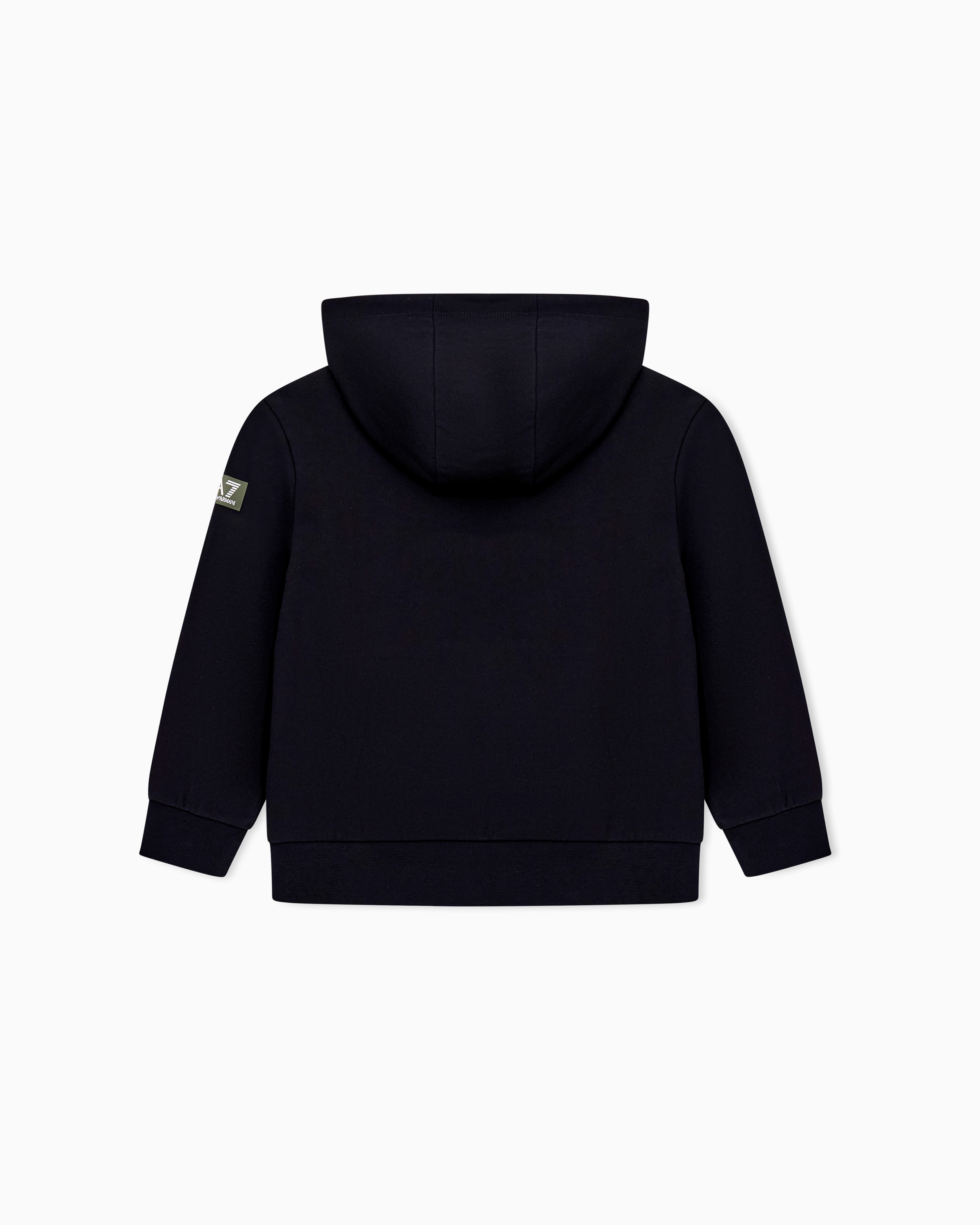 ASV Logo Series Boy organic cotton-blend hooded sweatshirt | EA7