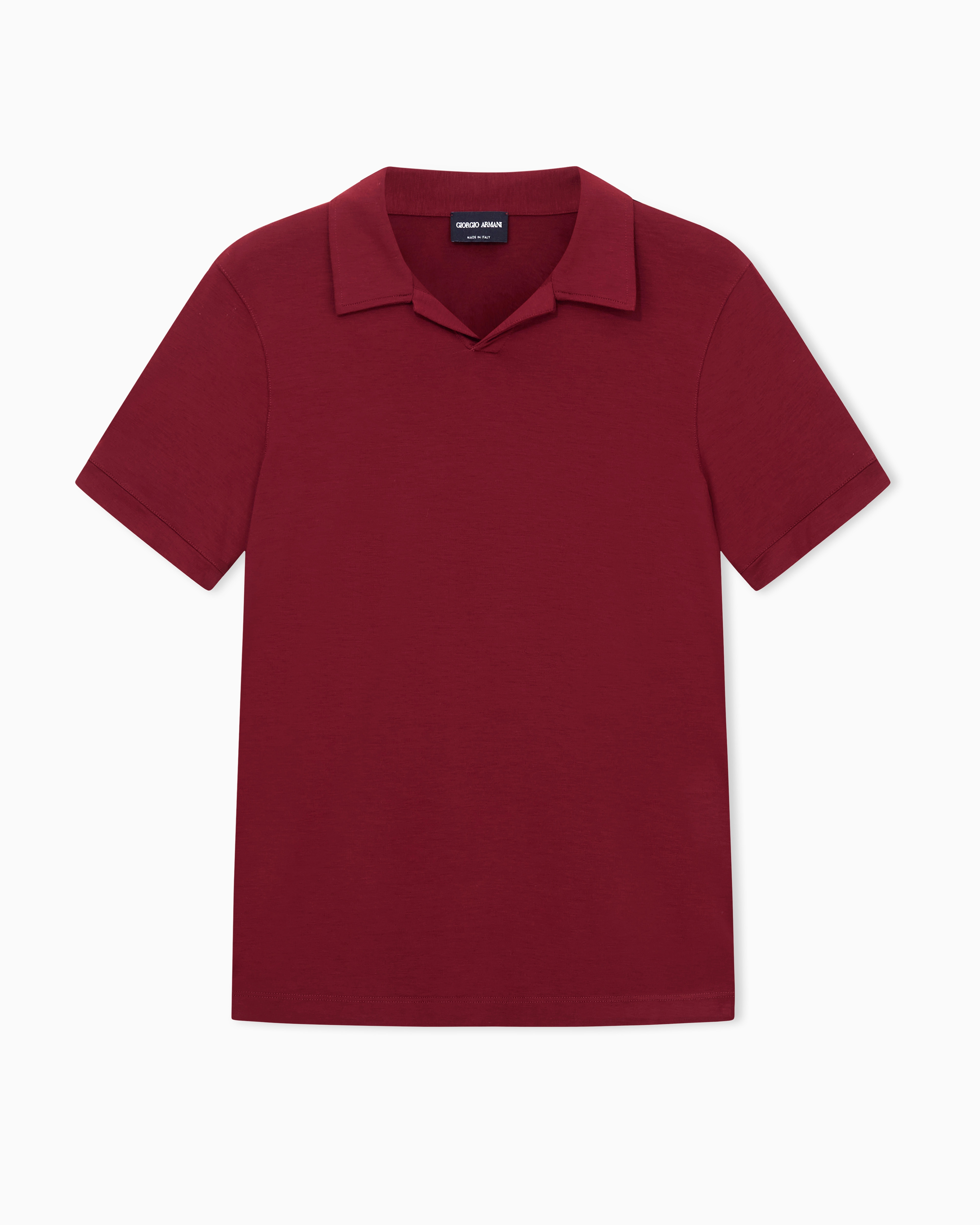 Giorgio Armani Asv Stretch Viscose Jersey Short-sleeved Polo Shirt