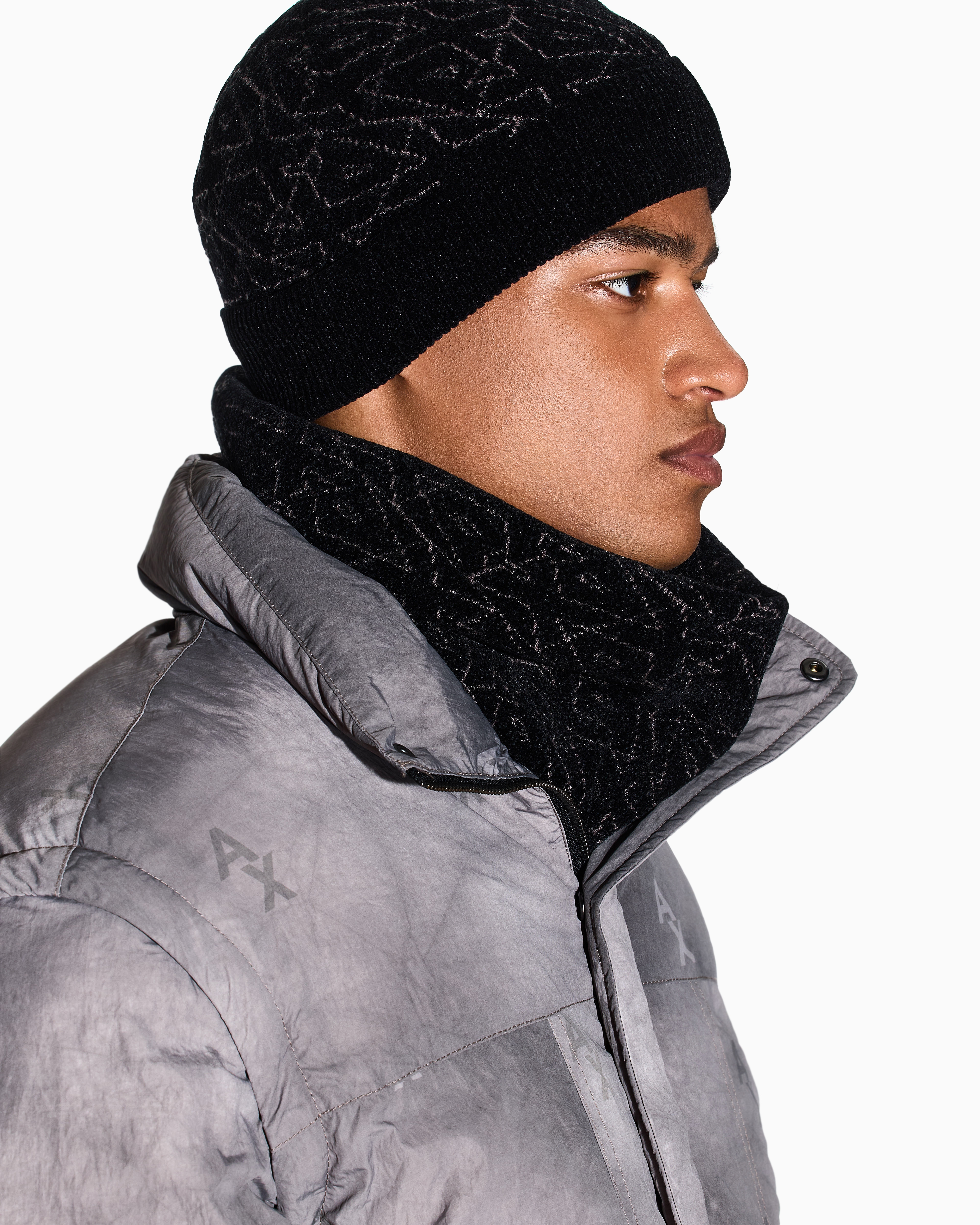 Armani Exchange - Beanies, Man, Black, Size: TU