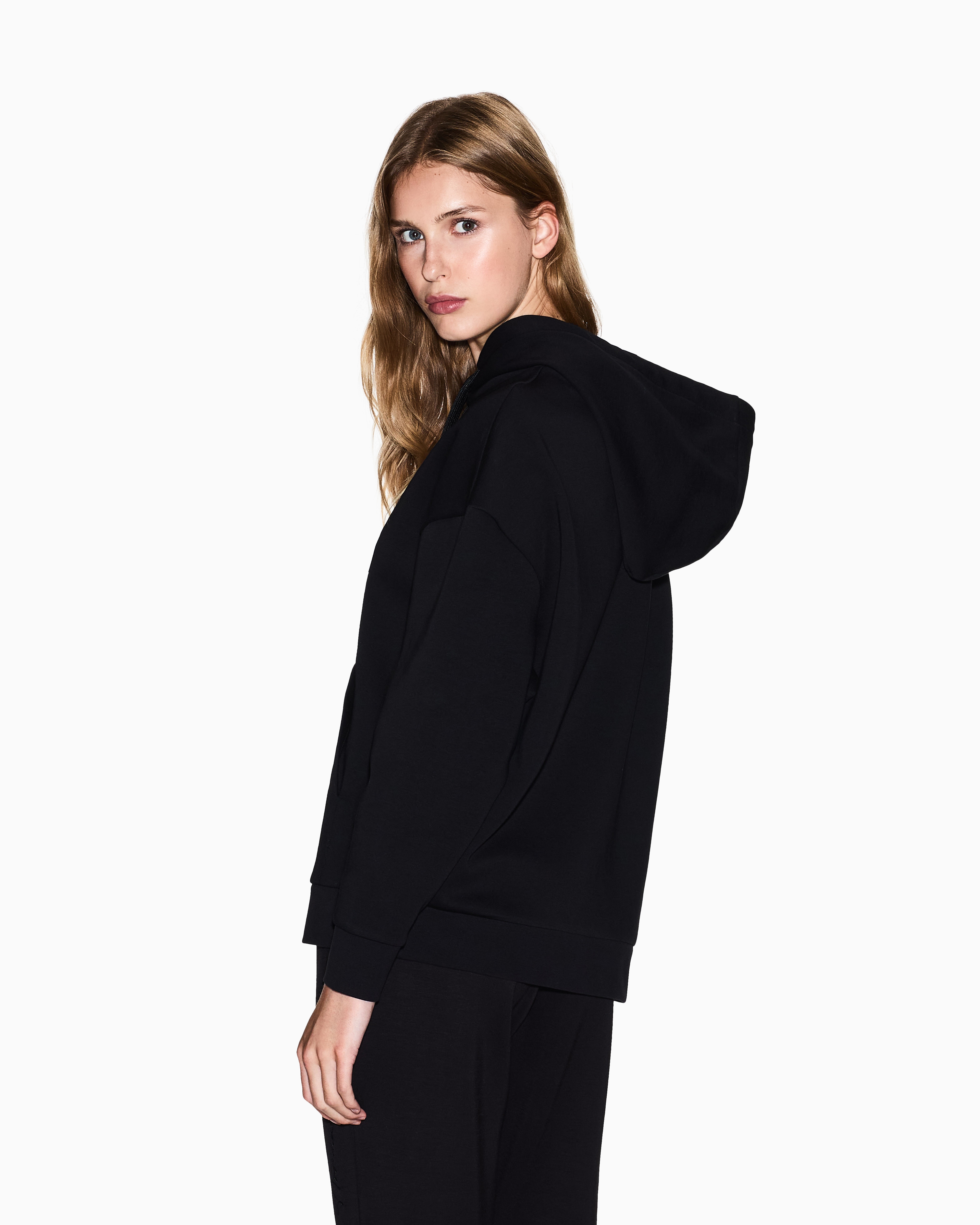 Armani Exchange -  Icon Hoodie, Woman, Black, Size: